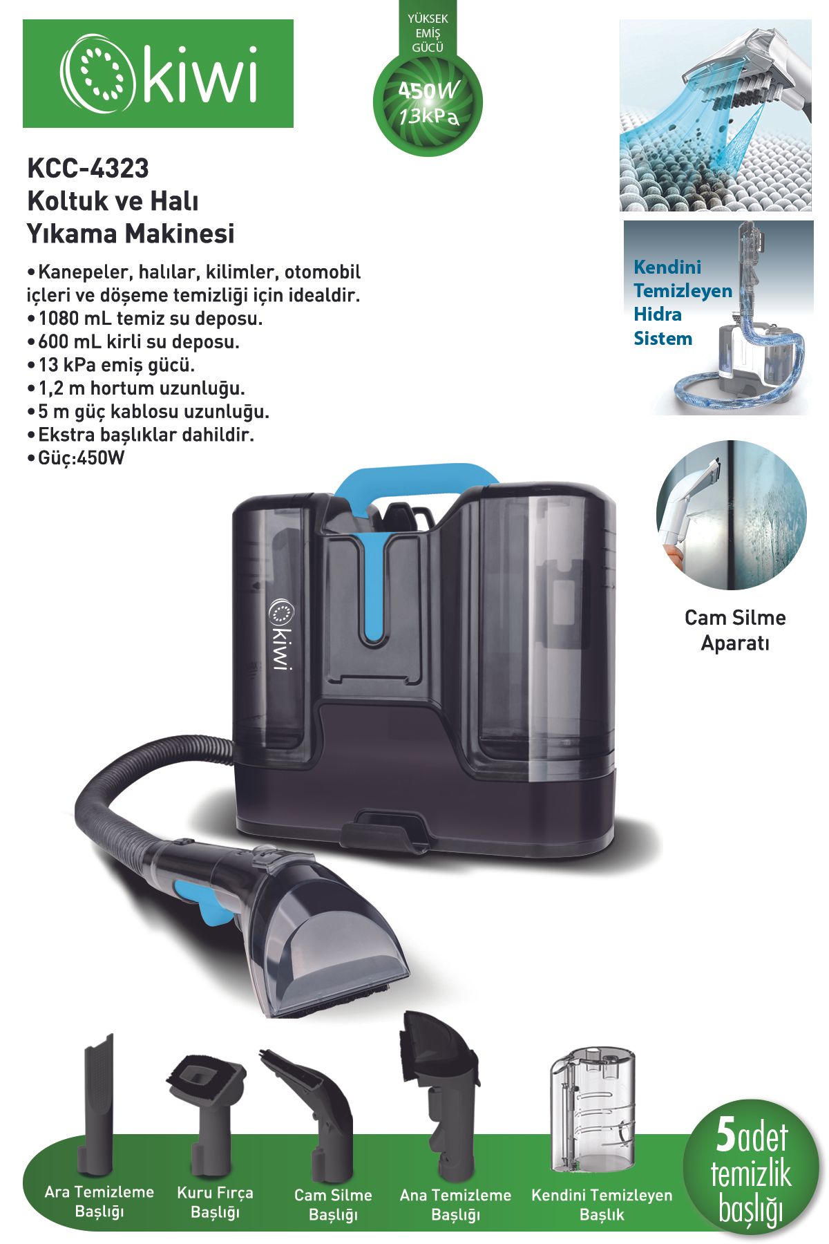Koltuk Halı Yıkama Ve Leke Çıkartma Makinesi Kcc-4323