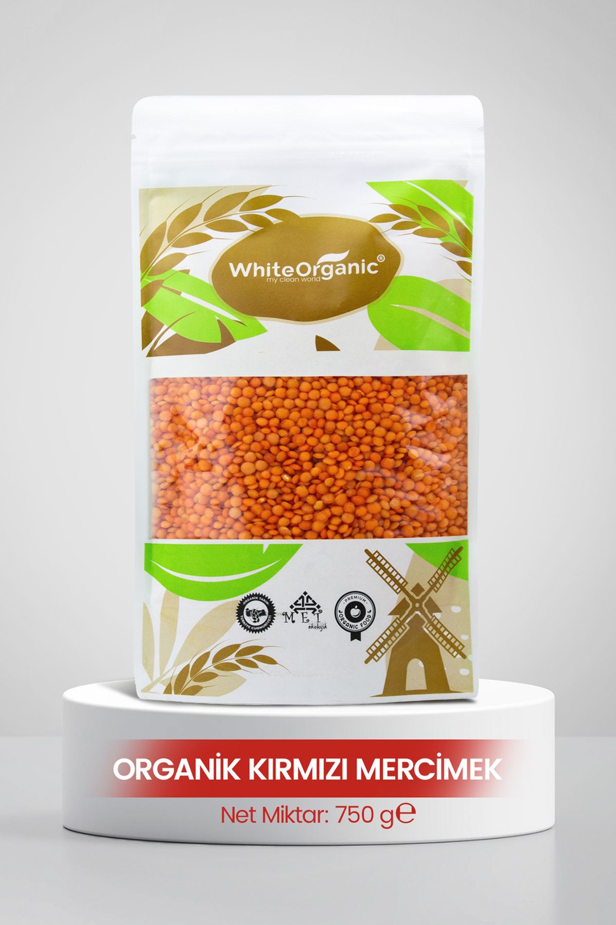 Organik Kırmızı Mercimek 750 gr