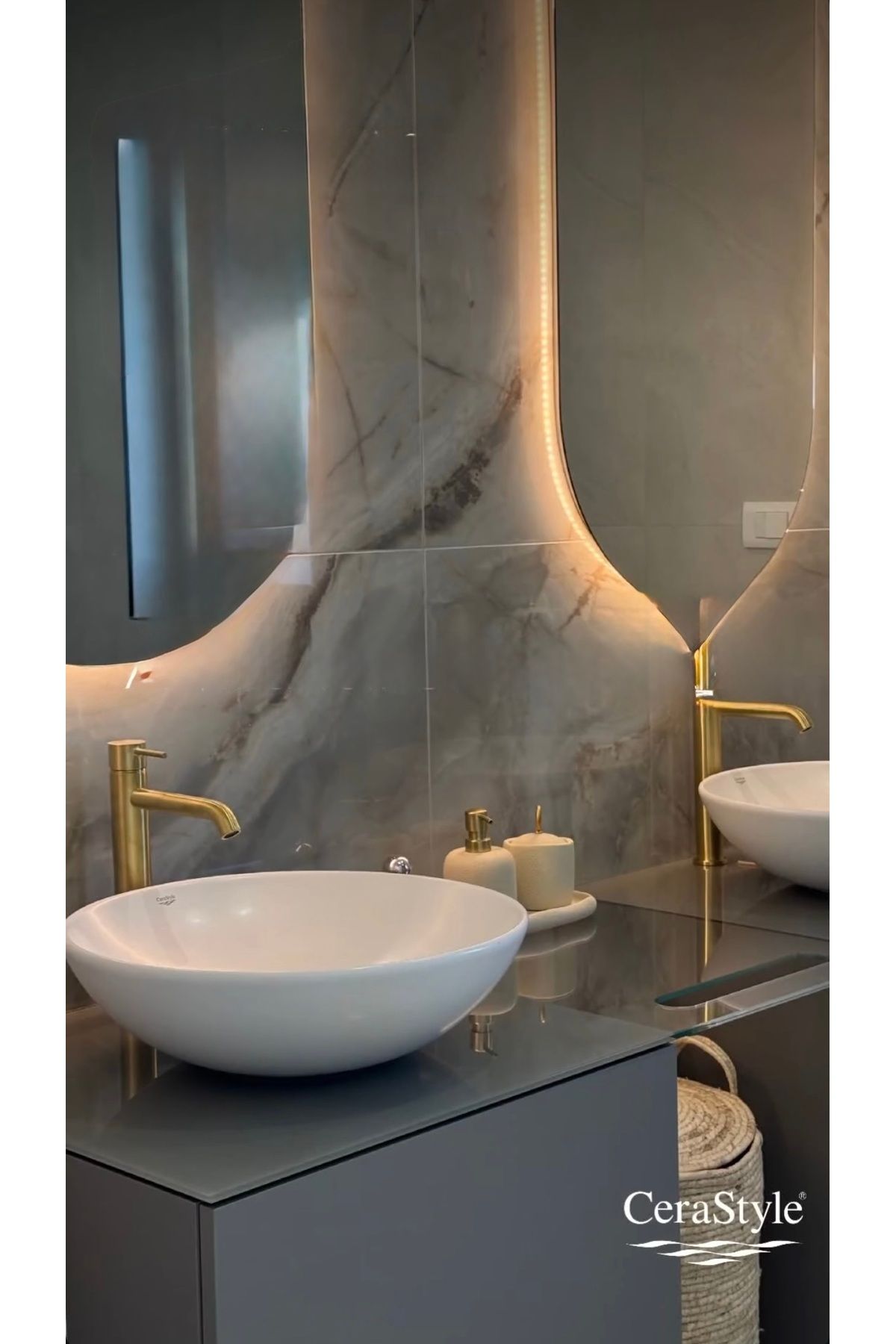 Cerastyle Zero Tezgah Üstü Çanak Lavabo 46 Cm
