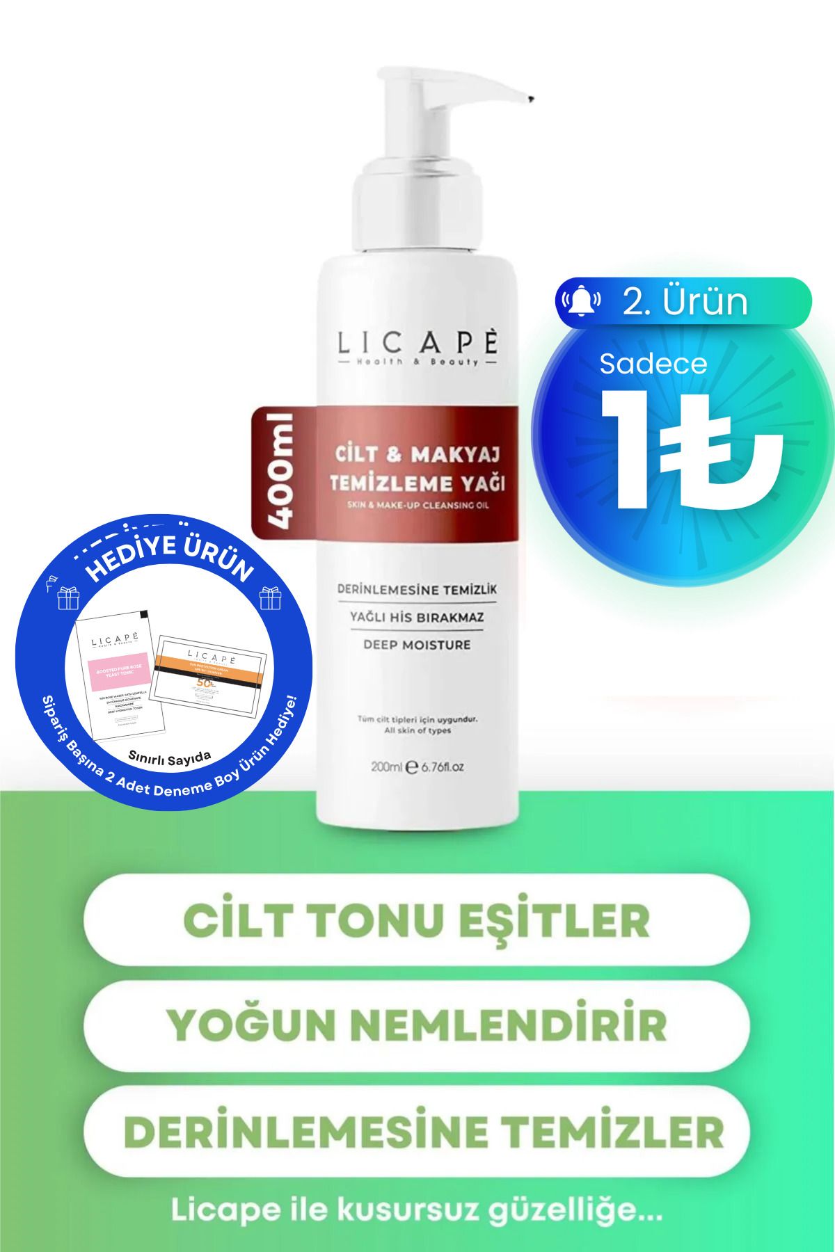 İki Aşamalı Cilt Ve Makyaj Temizleme Yağı 400 ml