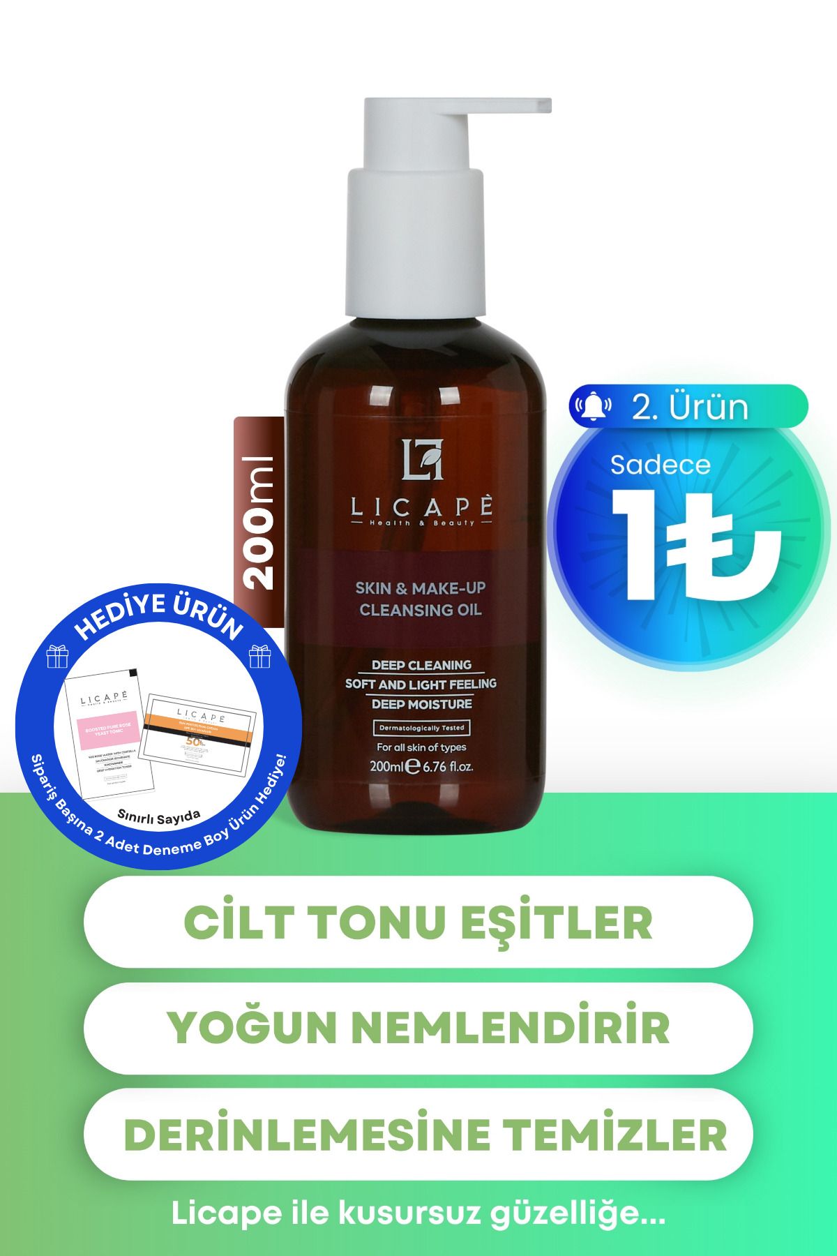 İki Aşamalı Cilt Ve Makyaj Temizleme Yağı 200 ml
