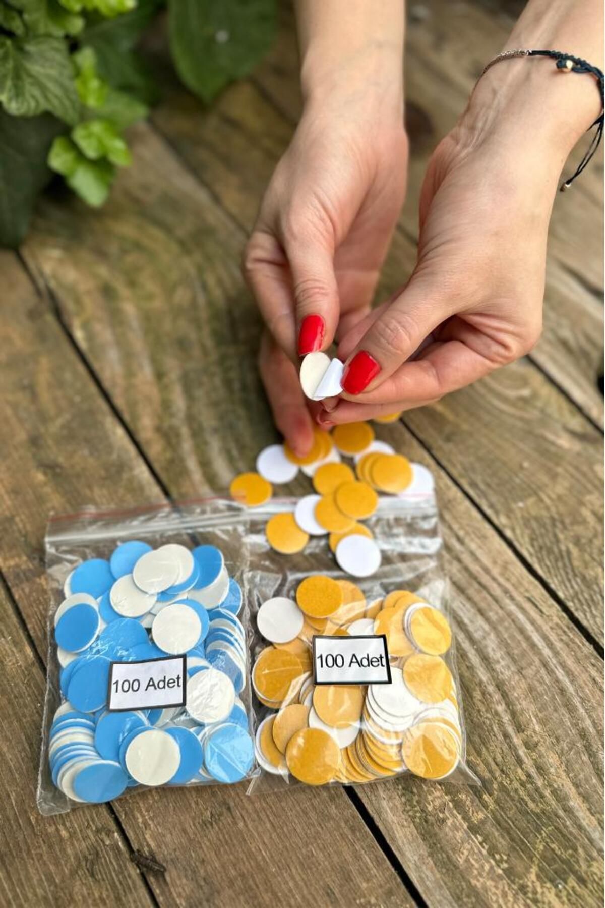 Çift Taraflı Yuvarlak Köpük Bant (çap:20mm) (100 Adet)