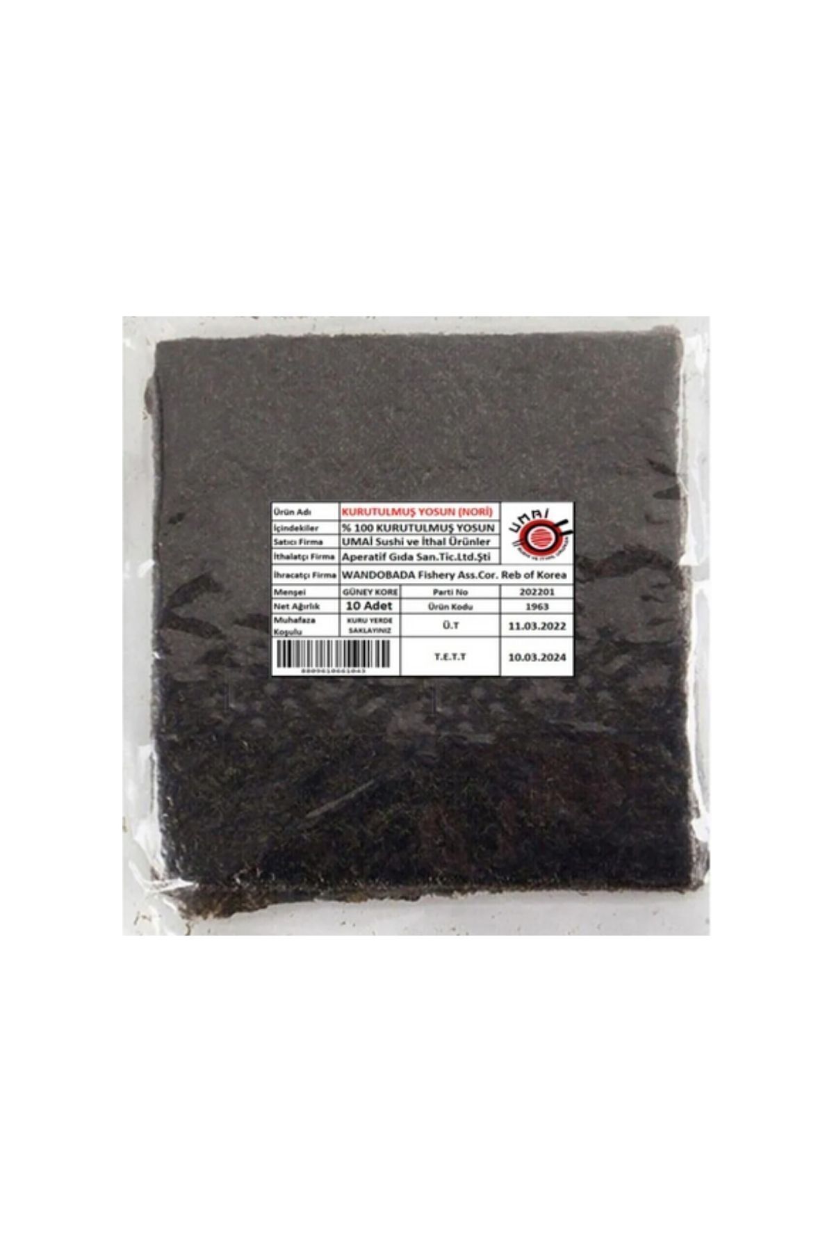 10 Yaprak Yosun (yaki Nori) 28 G