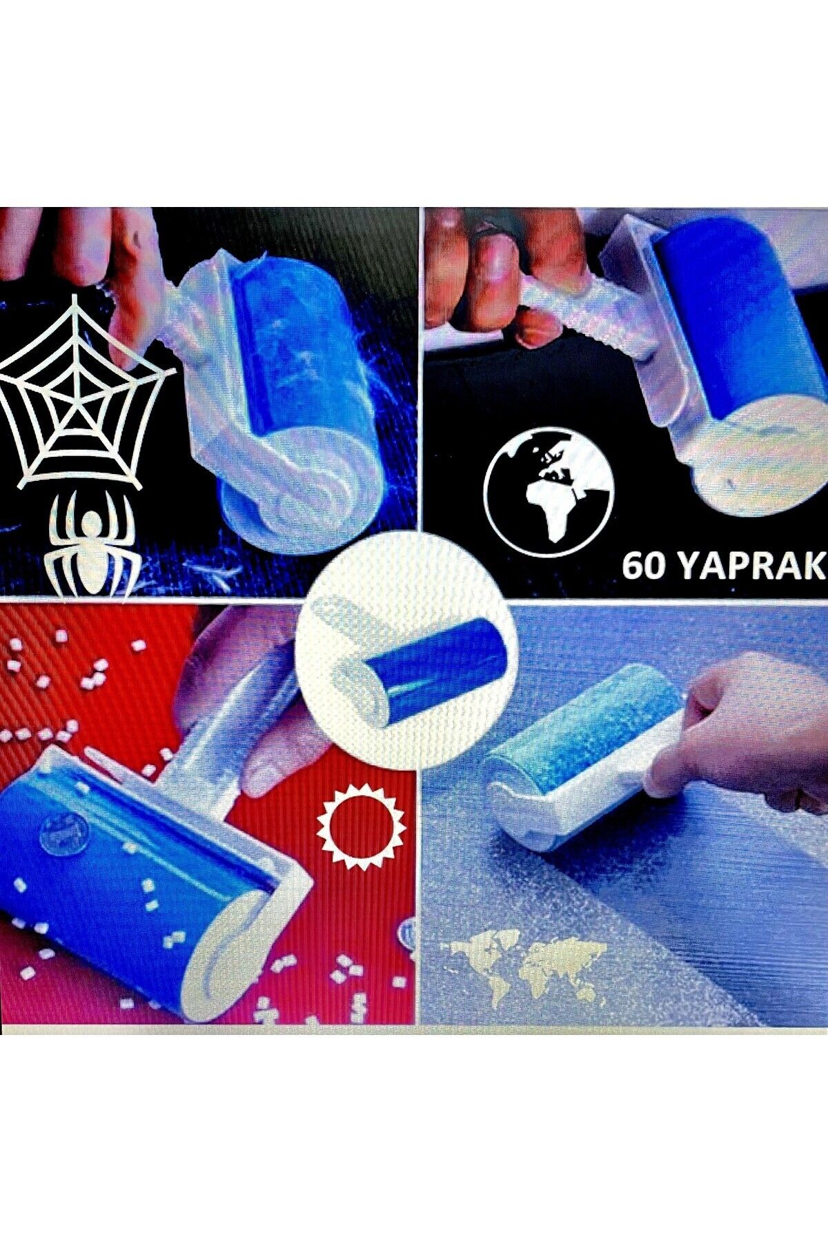 Yeni Nesil Yıkanabilir Pratik Tüy ve Toz Toplama Rulosu Aparatı