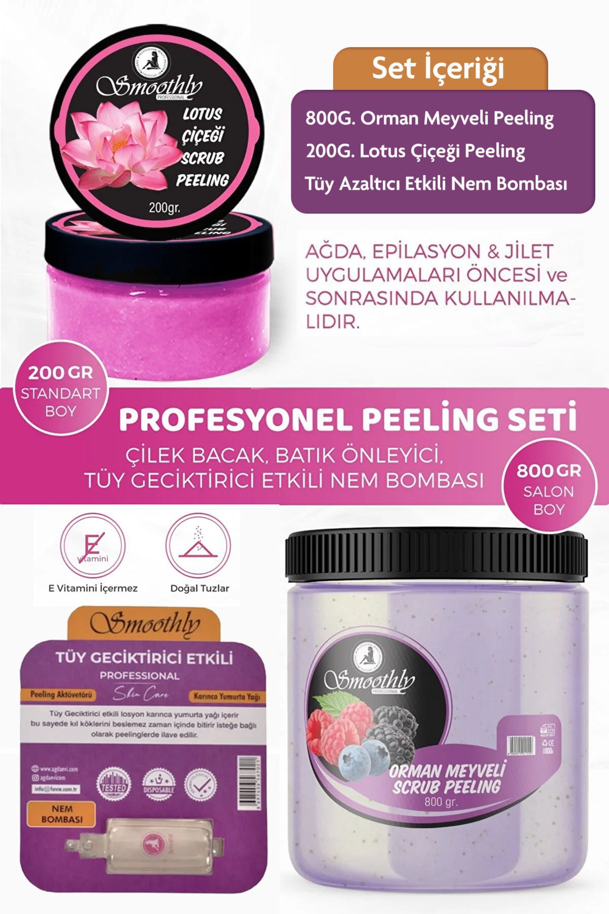 1000 G. Vücut Peelingi Epilasyon Önce Ve Sonrası Batık Peelingi Nem Bombası Takviyeli