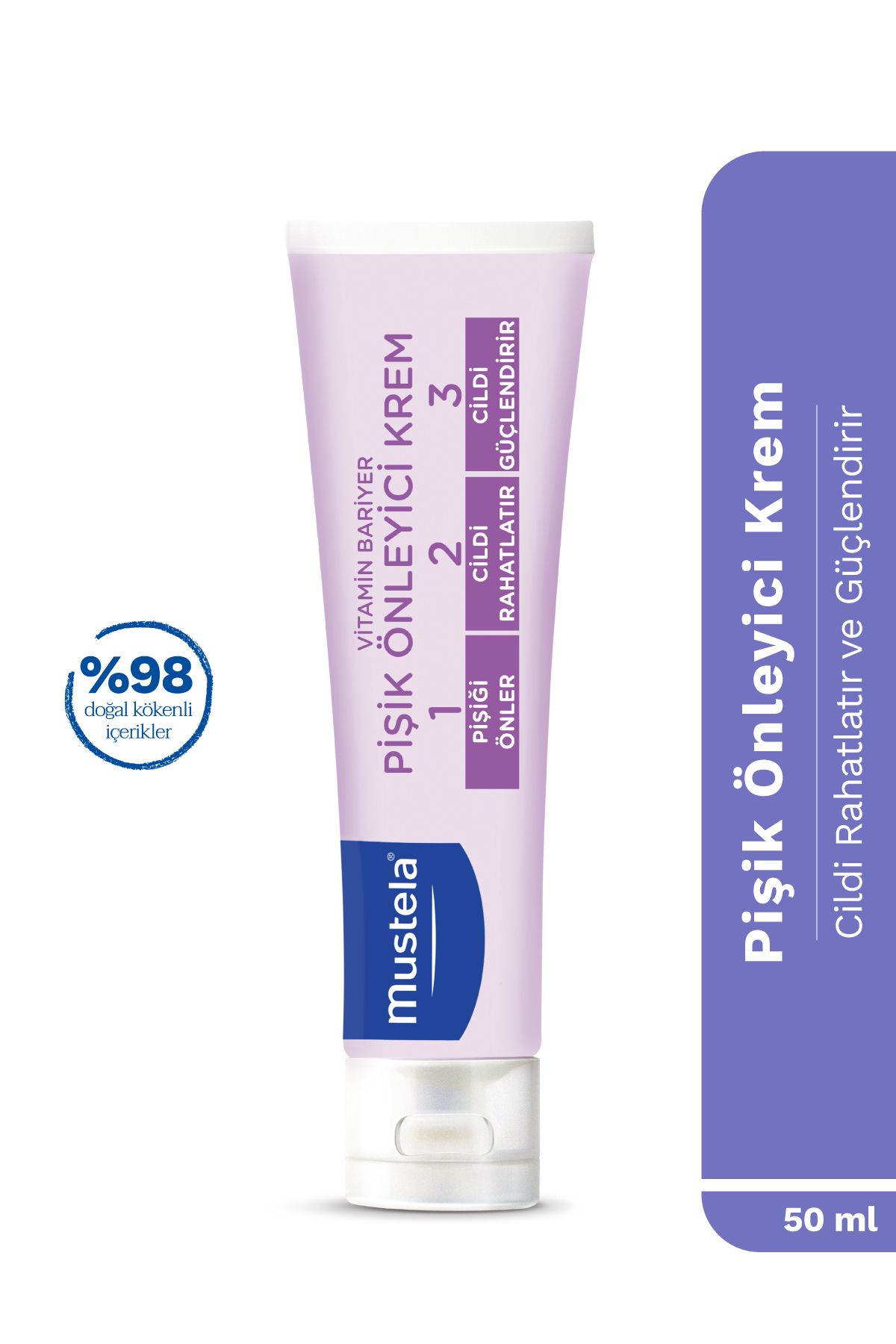 Vitamin Bariyer 1.2.3. Bebek Pişik Önleyici Koruyucu Nemlendirici Doğal Kökenli Bakım Kremi 50 ml