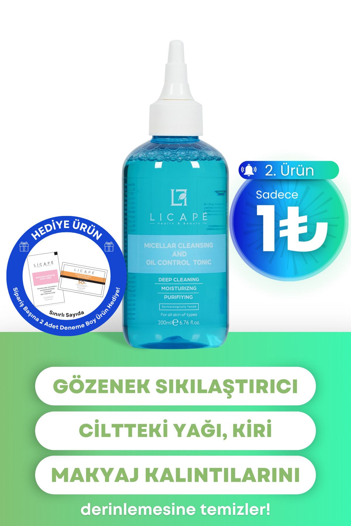 Gözenek Sıkılaştırıcı, Arındırıcı ve Yağ Dengeleyici Tonik 200ml
