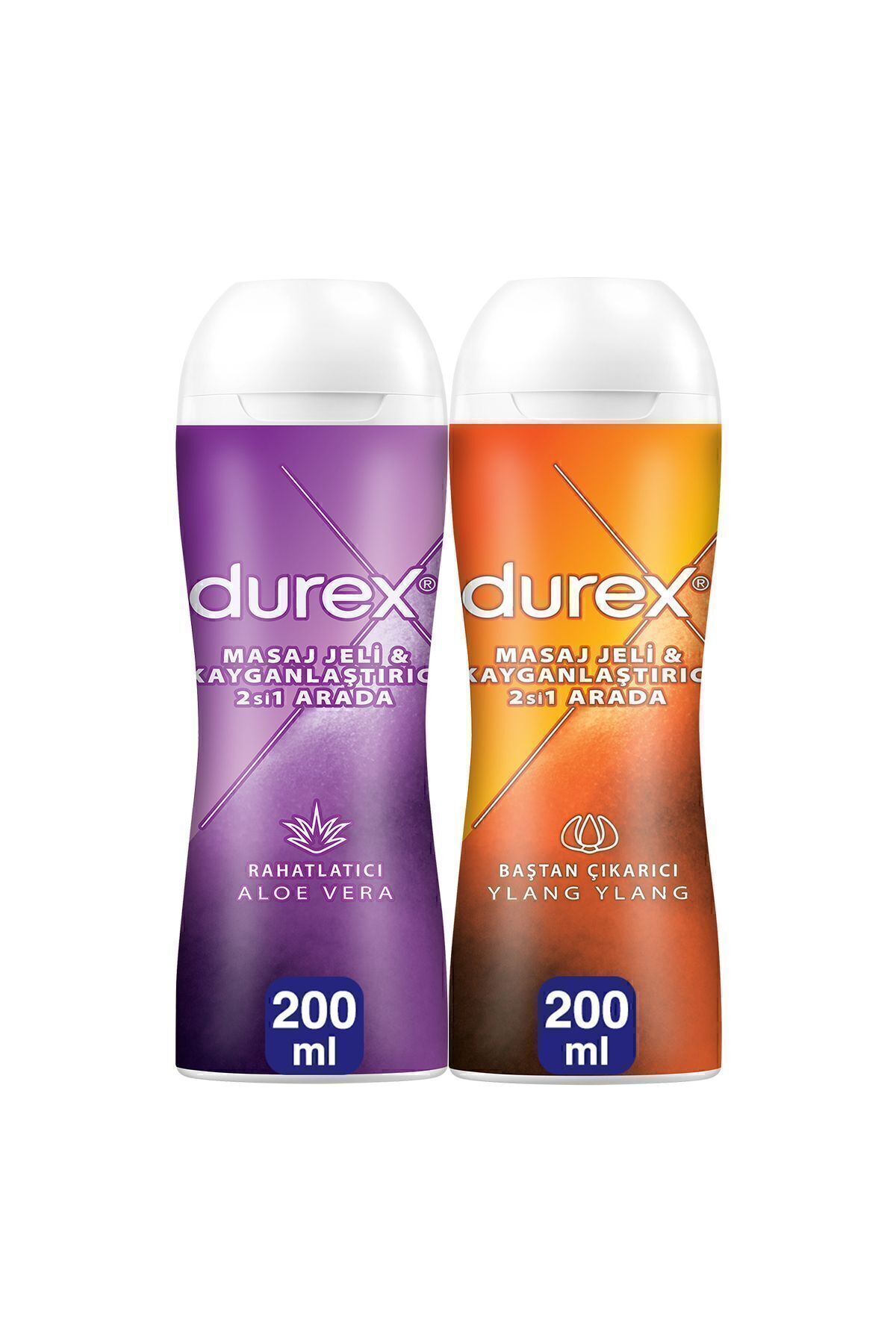 Play Aloe Vera 2si1 Arada Kayganlaştırıcı & Masaj Jeli 200 ml + Ylang Ylang 2si1 Arada Jel 200 ml