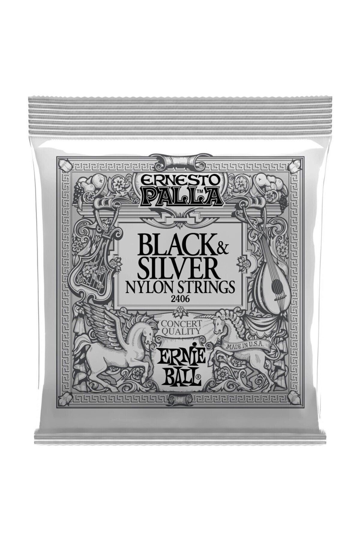 Ernie Ball P02406 Ernesto Siyah Misina Takım Tel Klasik Gitar Teli