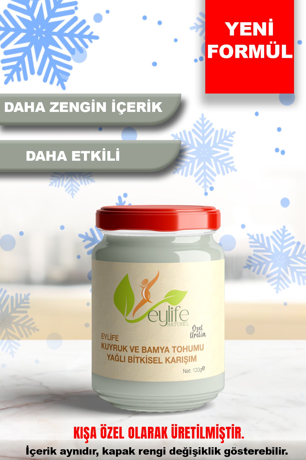 Kuyruk Ve Bamya Tohumu Yağlı Bitkisel Karışım Krem 100 ml