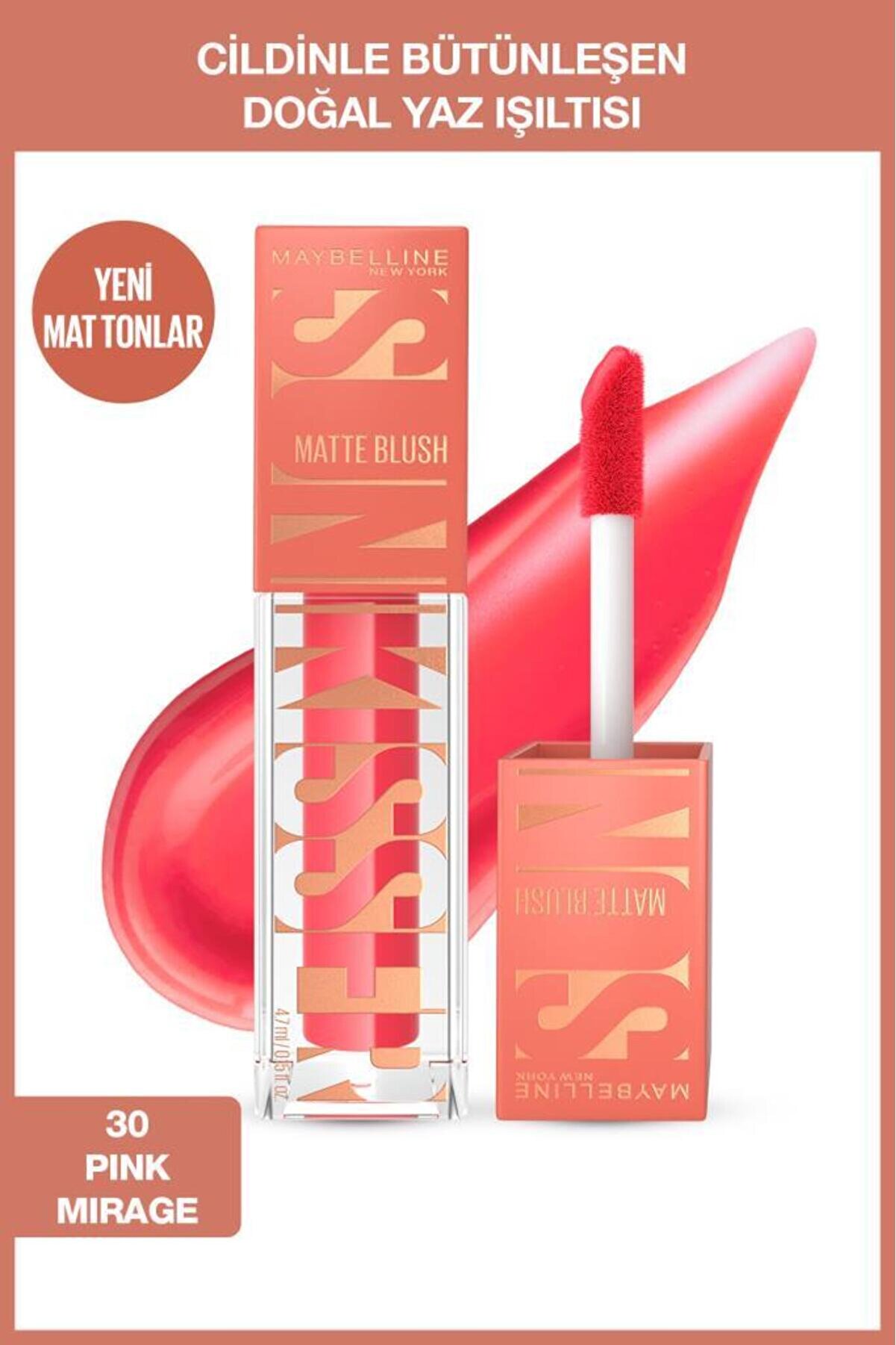 Sunkisser Hazy Matte Likit Allık - 30 Pink Mirage