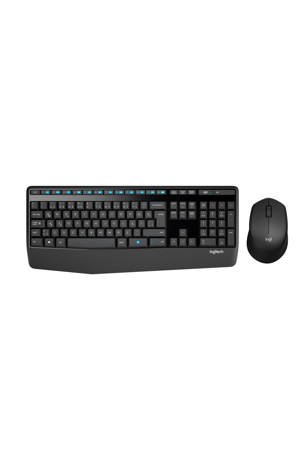 MK345 Kablosuz Türkçe Klavye Mouse Seti - Siyah