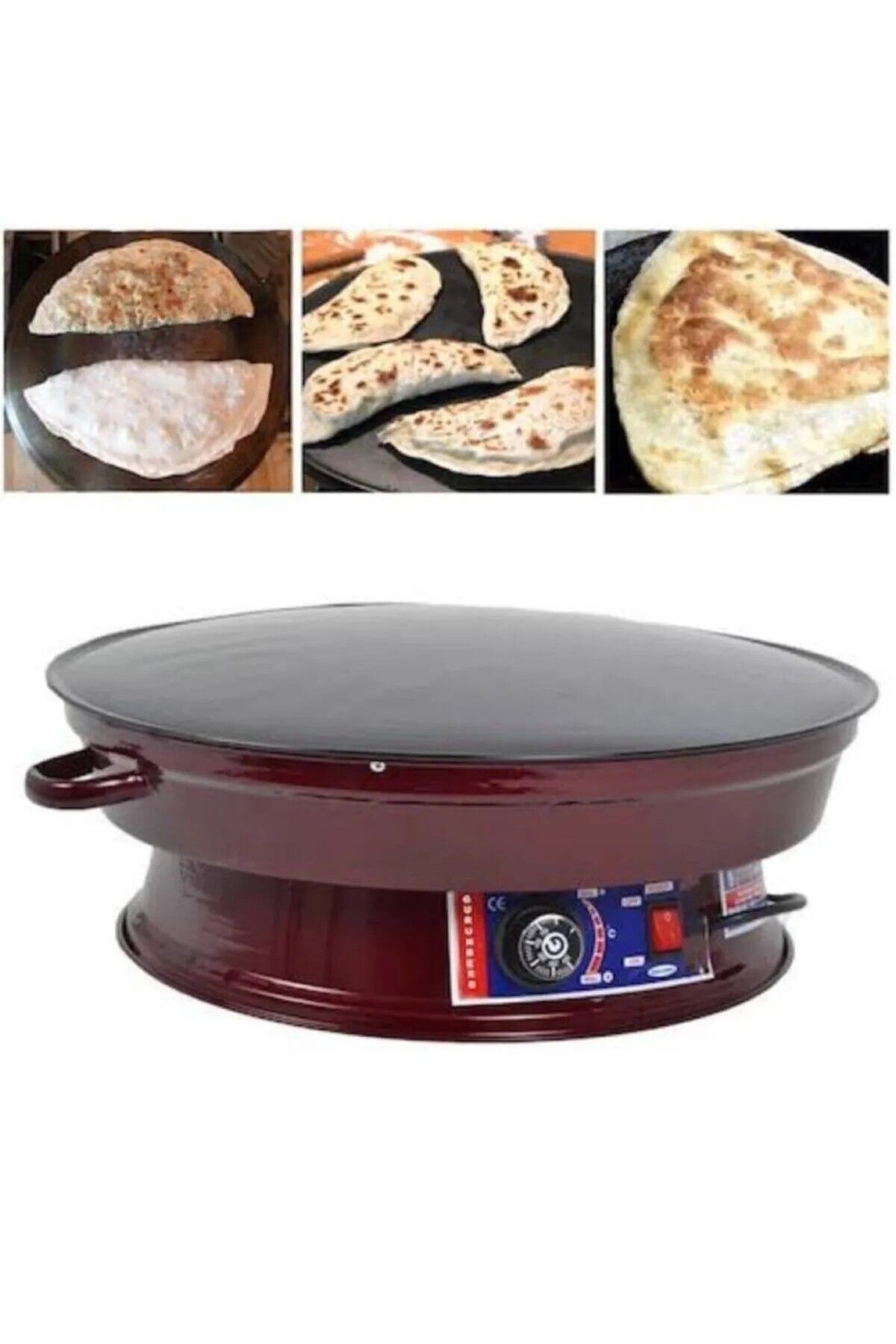 2000w Elektrikli Lüks Termostatlı 50 Cm Güneş Katmer Sacı Ekmek,gözleme,börek Ve Katmer Sacı.