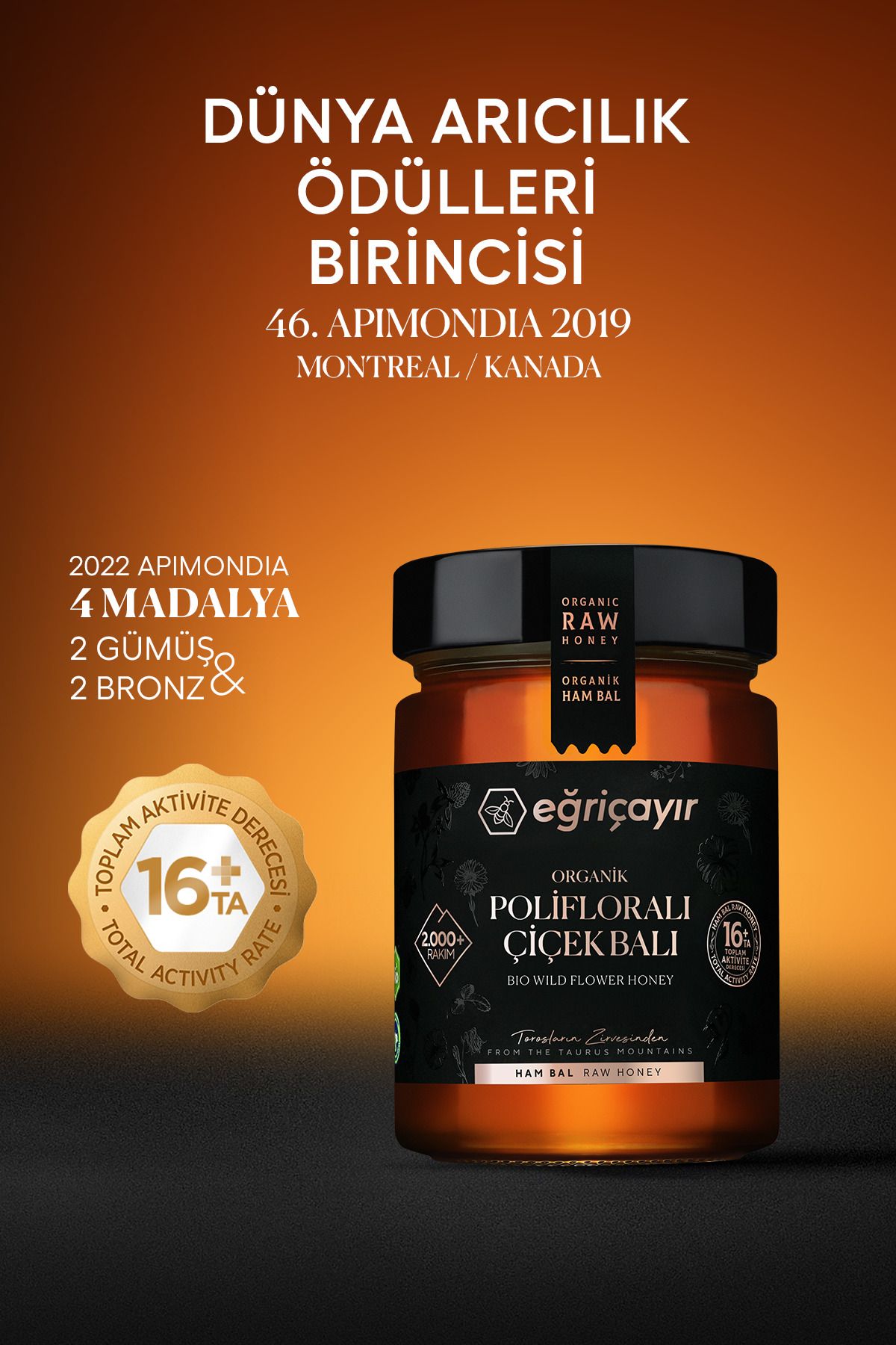 Organik Polifloralı Bal Ta16 450g