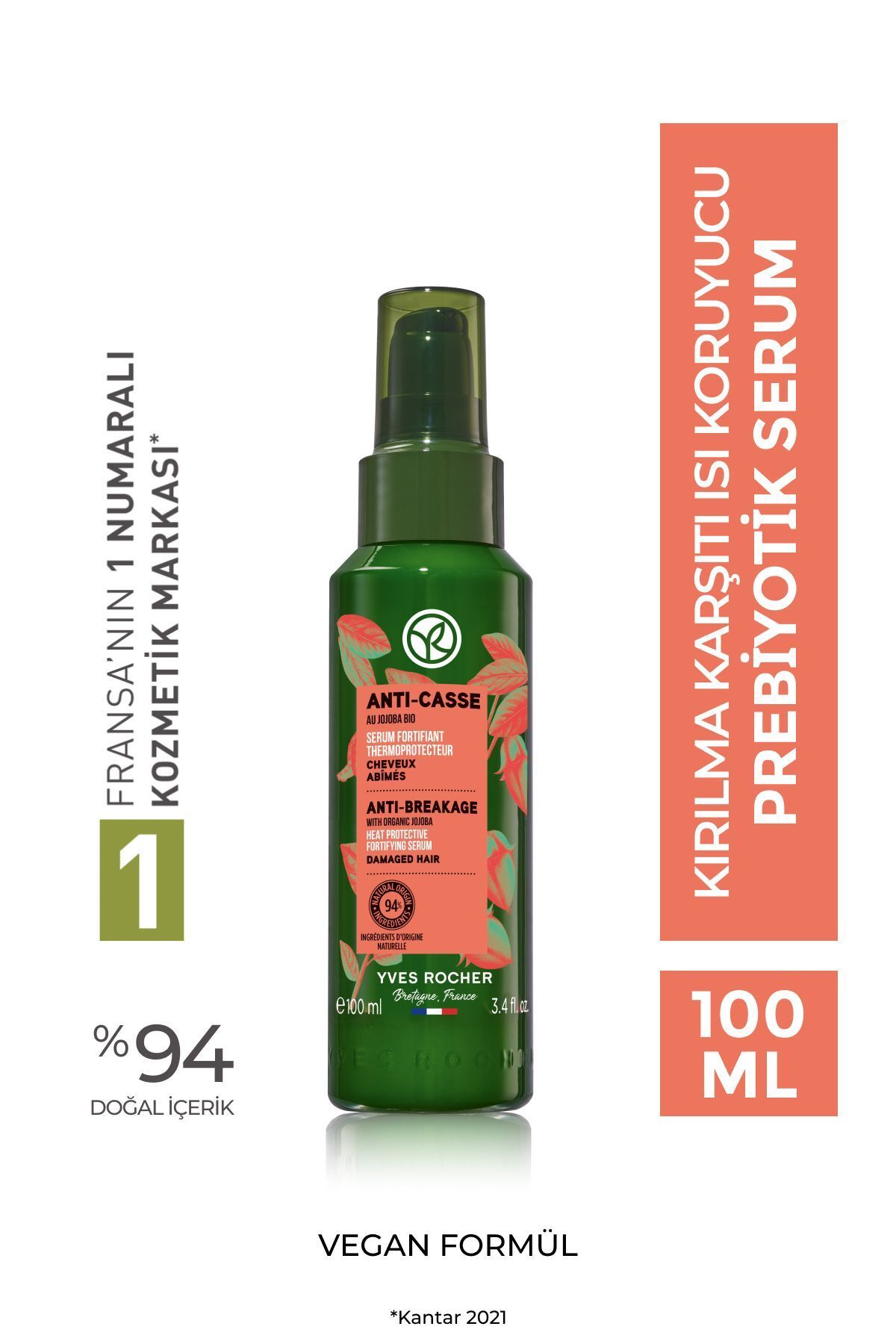 Kırılma Karşıtı/Isı Koruyucu (Reparation) Prebiyotik Serum - Vegan-100 ml