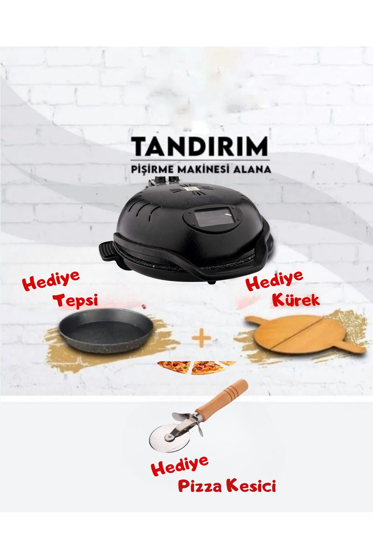 Ekmek Pişirme Makinası ( Tepsi - Bazalt Taş - Pizza Kürekli)