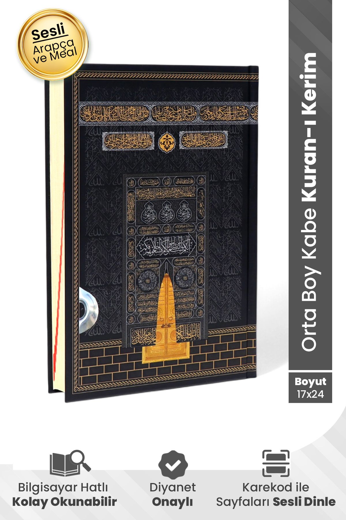Kuranı Kerim Orta Boy Kabe Desenli