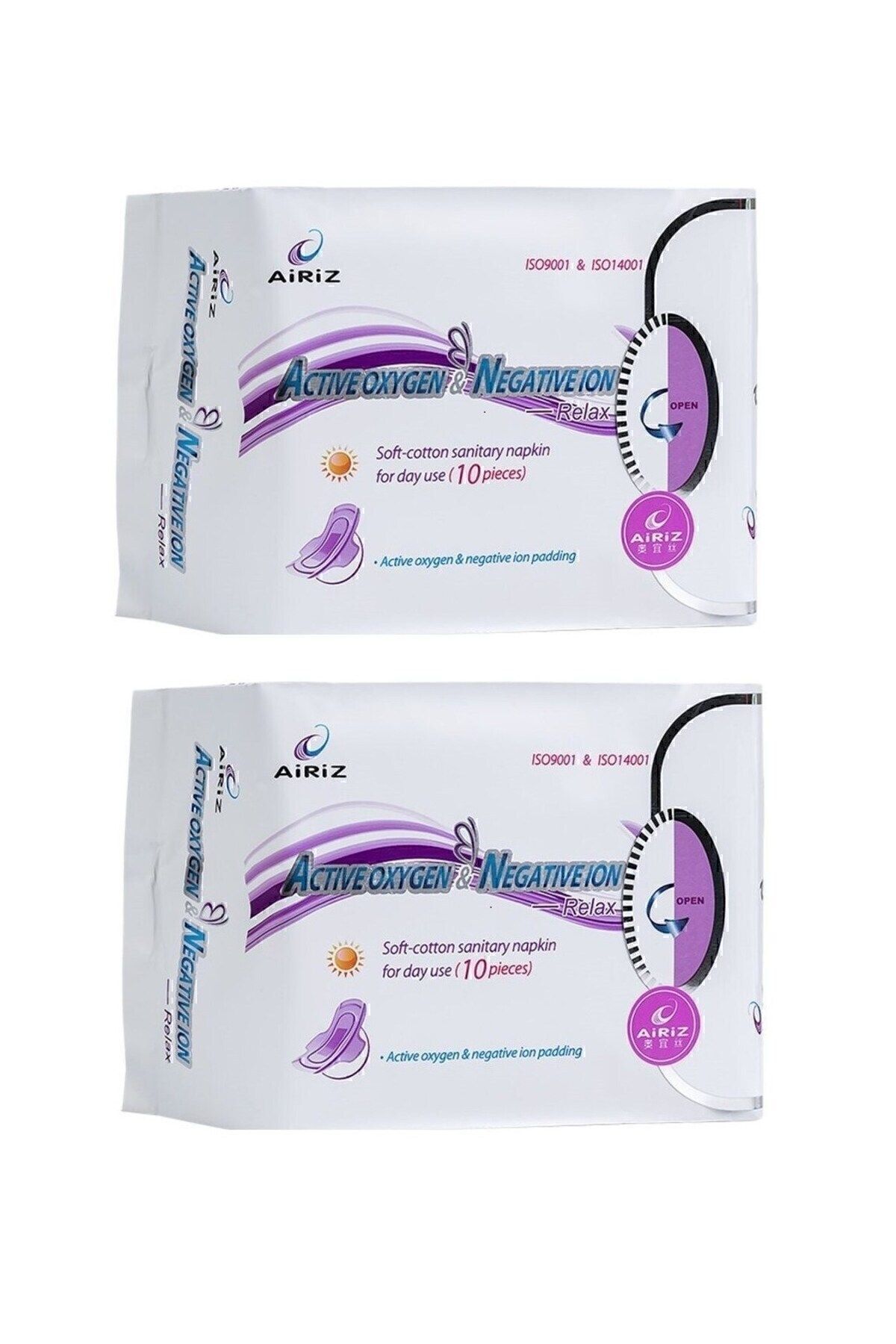Airiz Hijyenik Kadın Pedi 2 Paket 10'lu Orta Boy