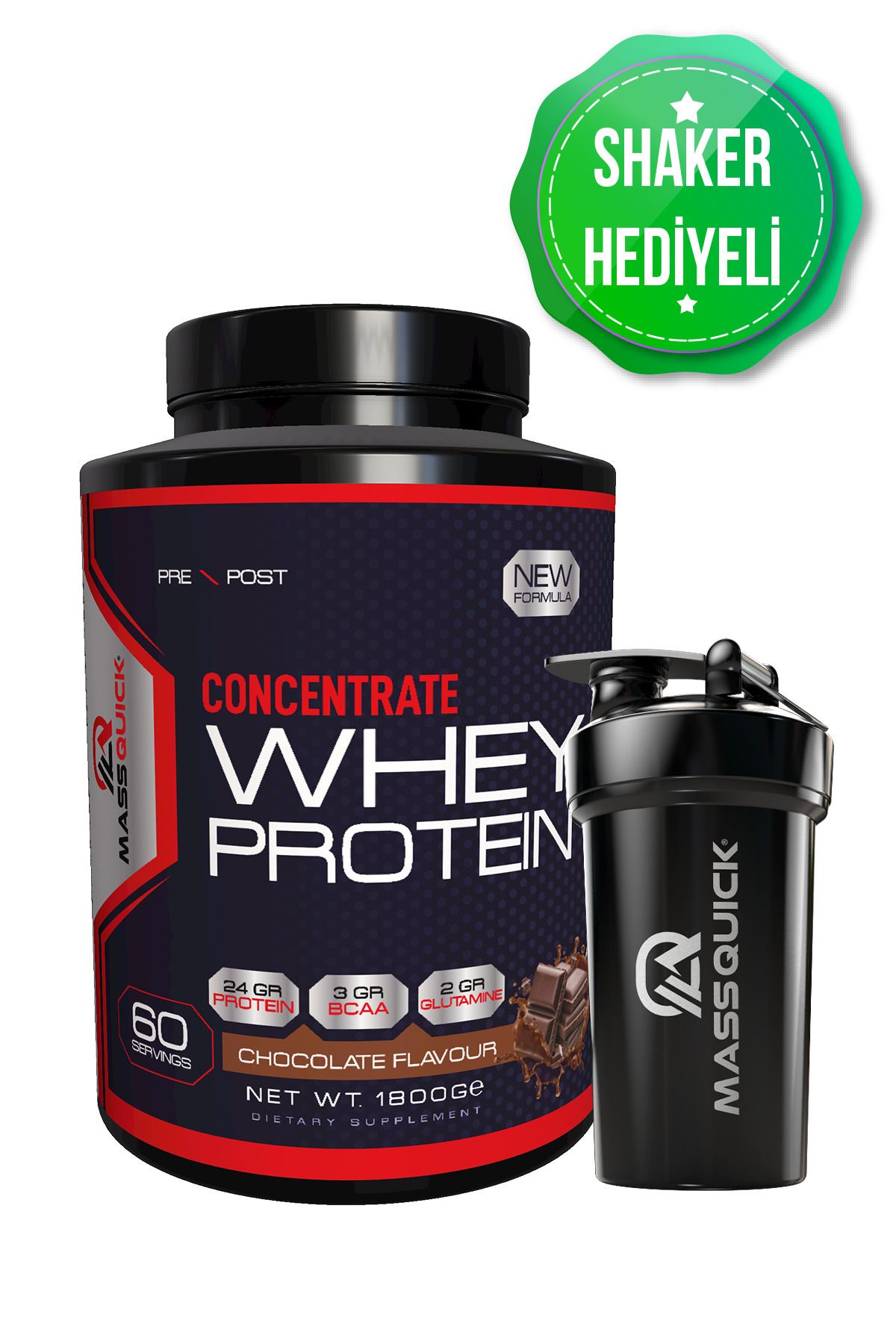 Concentrate Whey Çikolata Aromalı Protein Tozu 1800gr 60 Servis