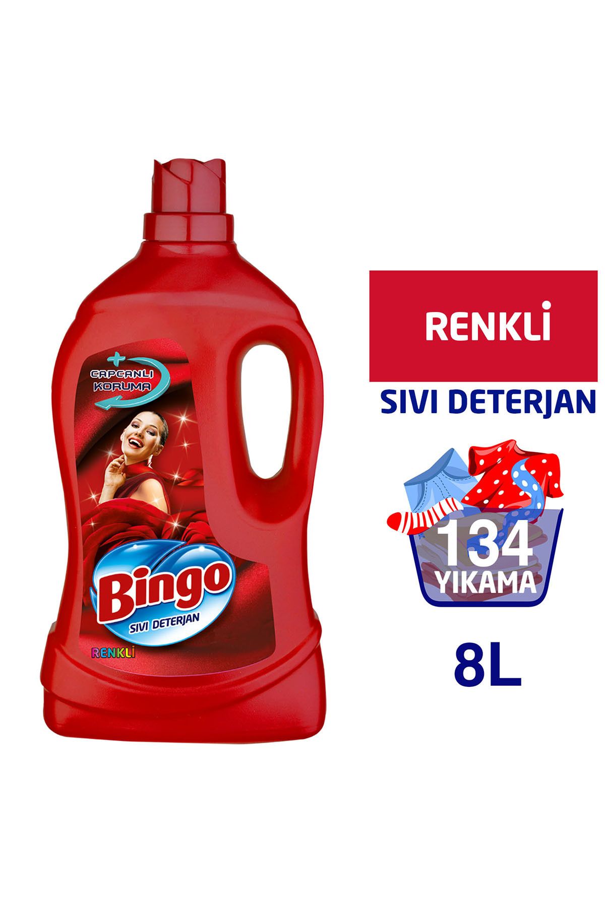 Renkli Sıvı Bakım Çamaşır Deterjanı 4 Lt 2'li