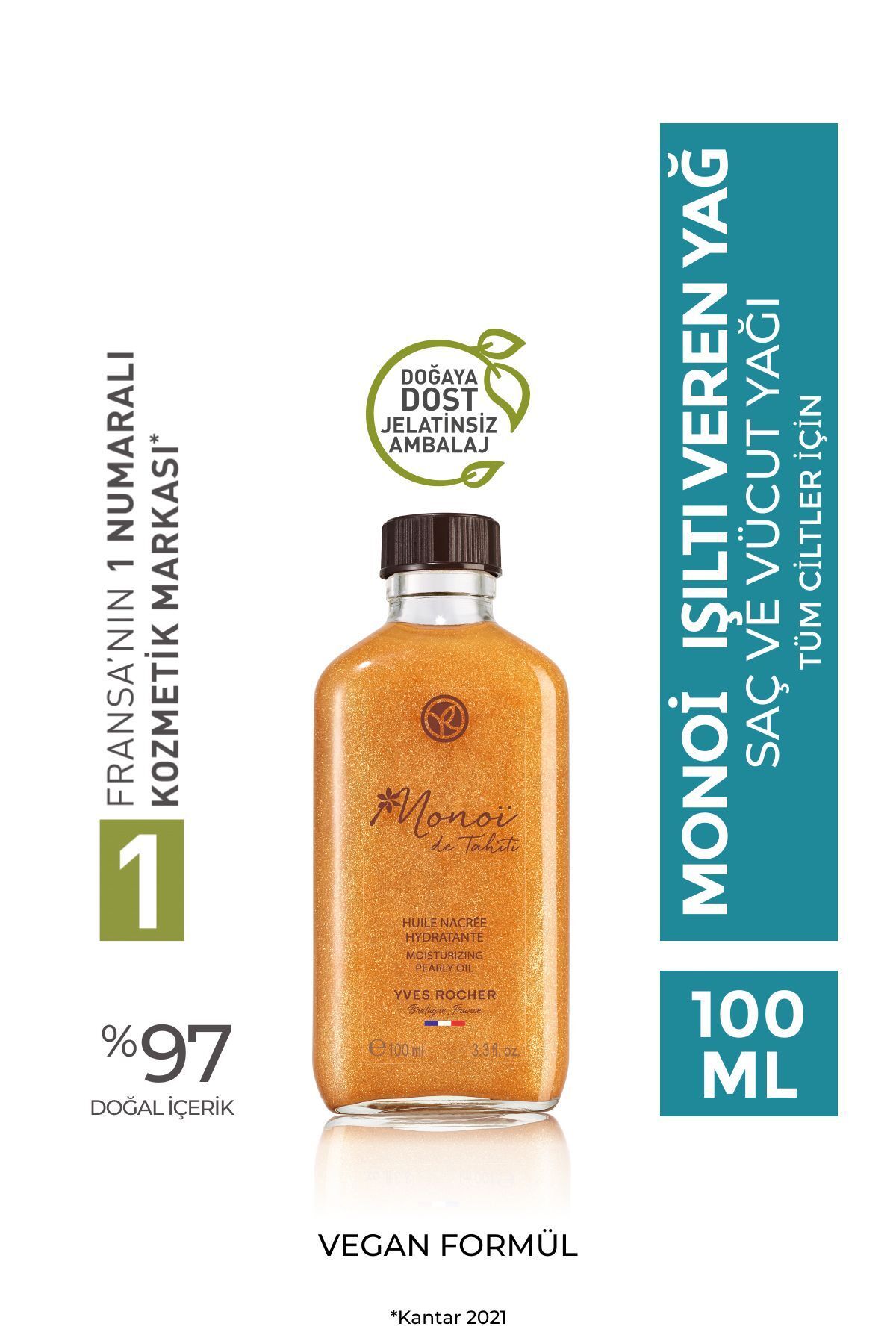 Monoi Işıltı Veren Parıltılı ve Besleyici Saç ve Vücut Yağı-100 ml-56423