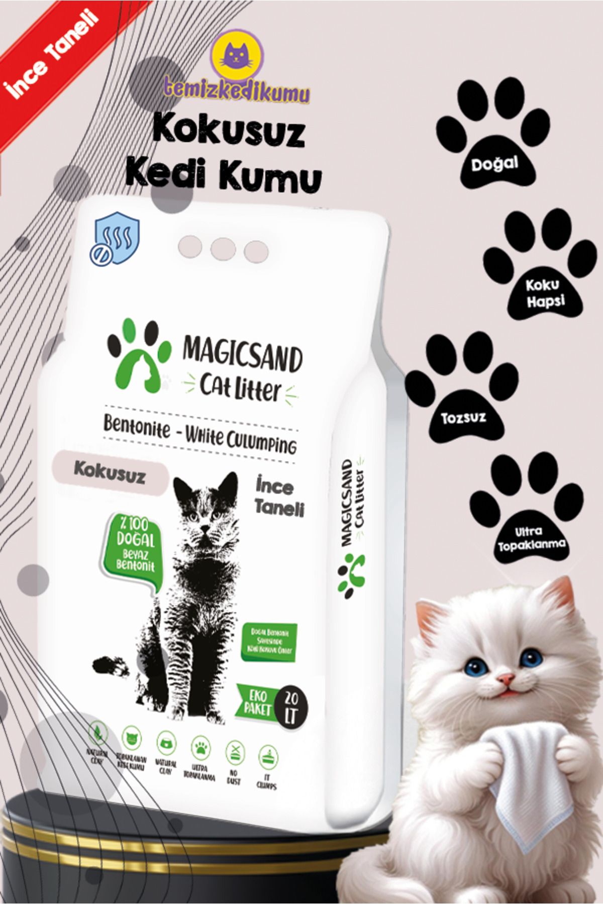 İnce Taneli Kokusuz 20 Lt