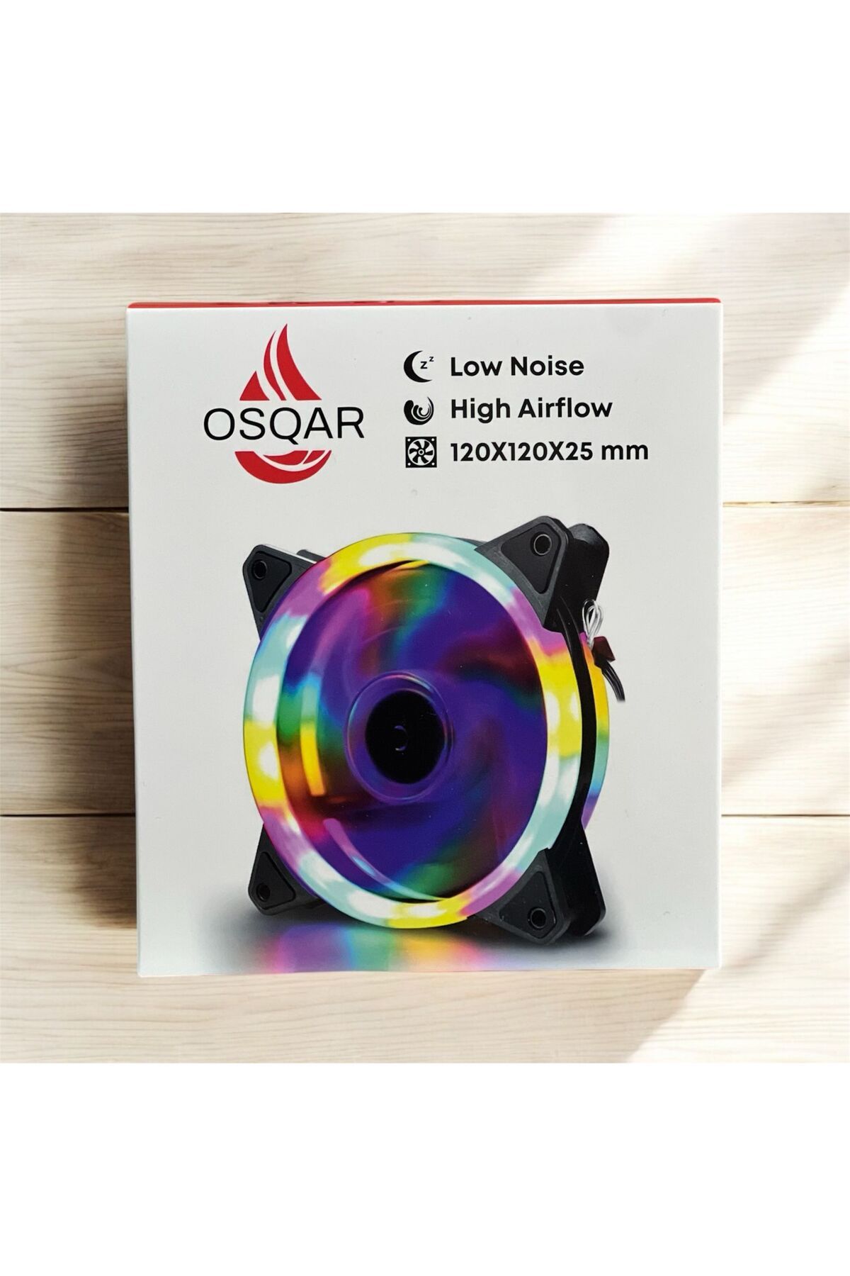 Qpart Qr-01 120mm Rainbow Rgb Kasa Fanı 12cm Renkli Gökkuşağı Fanı