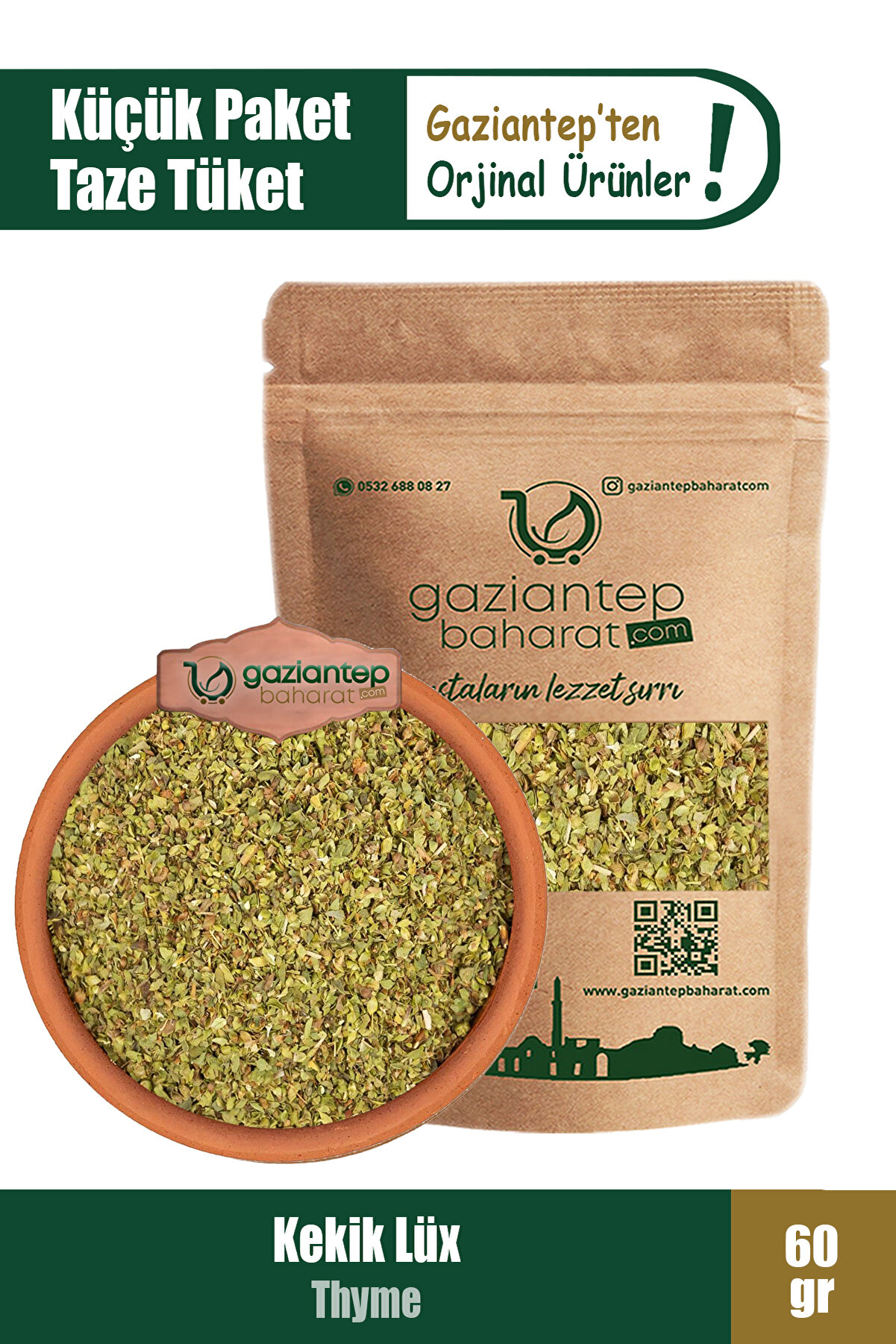 Kekik 60 gr - Kekik Lüx, Yöresel Ve Doğal, Zengin Aroma