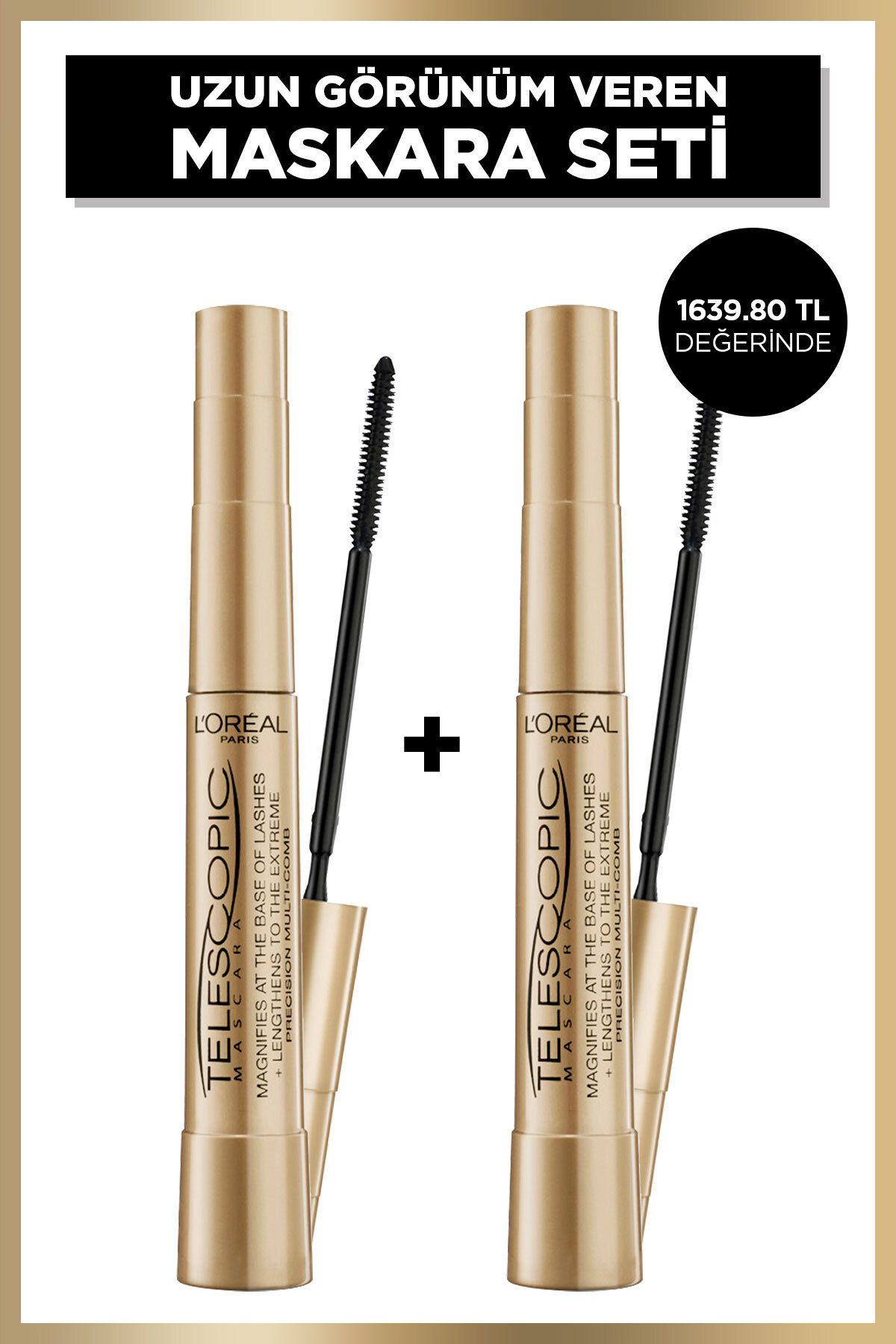 Telescopic Siyah Maskara 2'li Set L'Oreal Paris