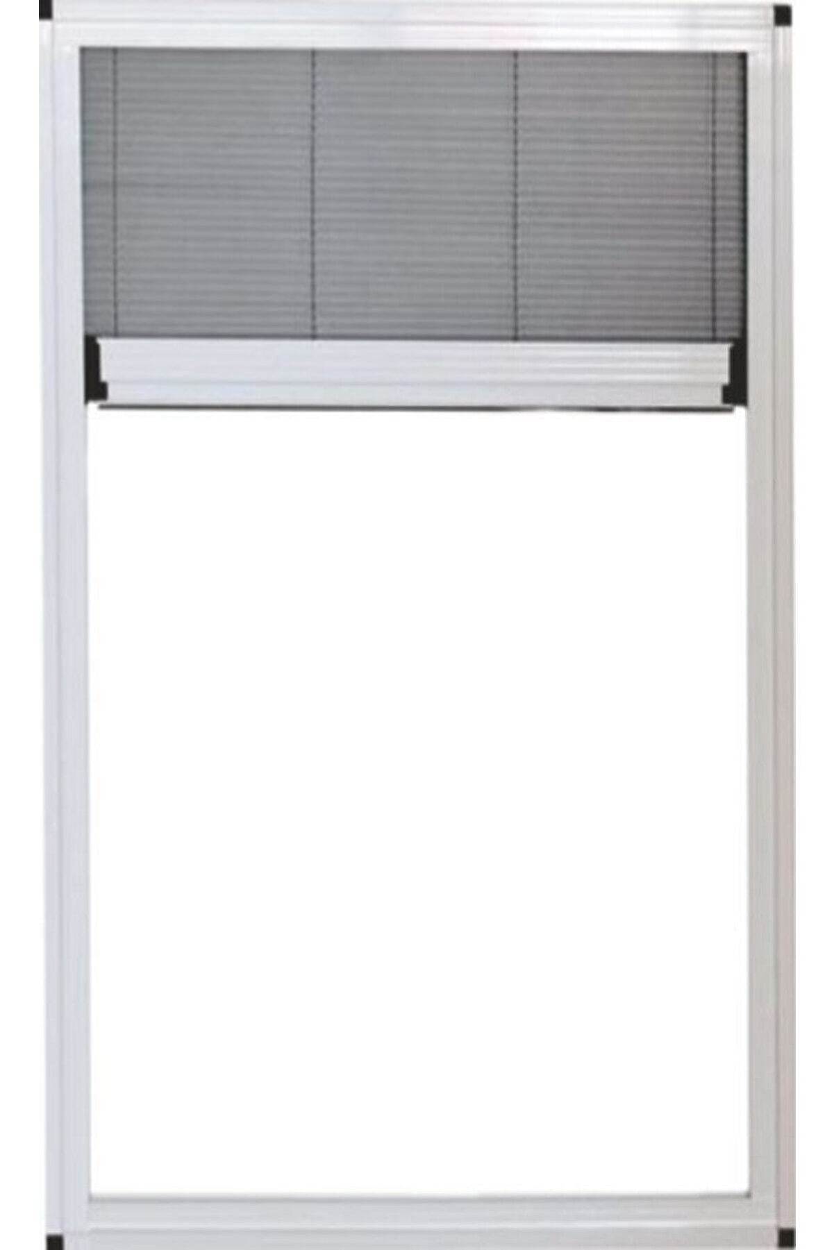 Pileli Plise Sürgülü Akordiyon Dikey Katlanır Pencere-vasistas Sinekliği 0-70 En, 0-140 Boy