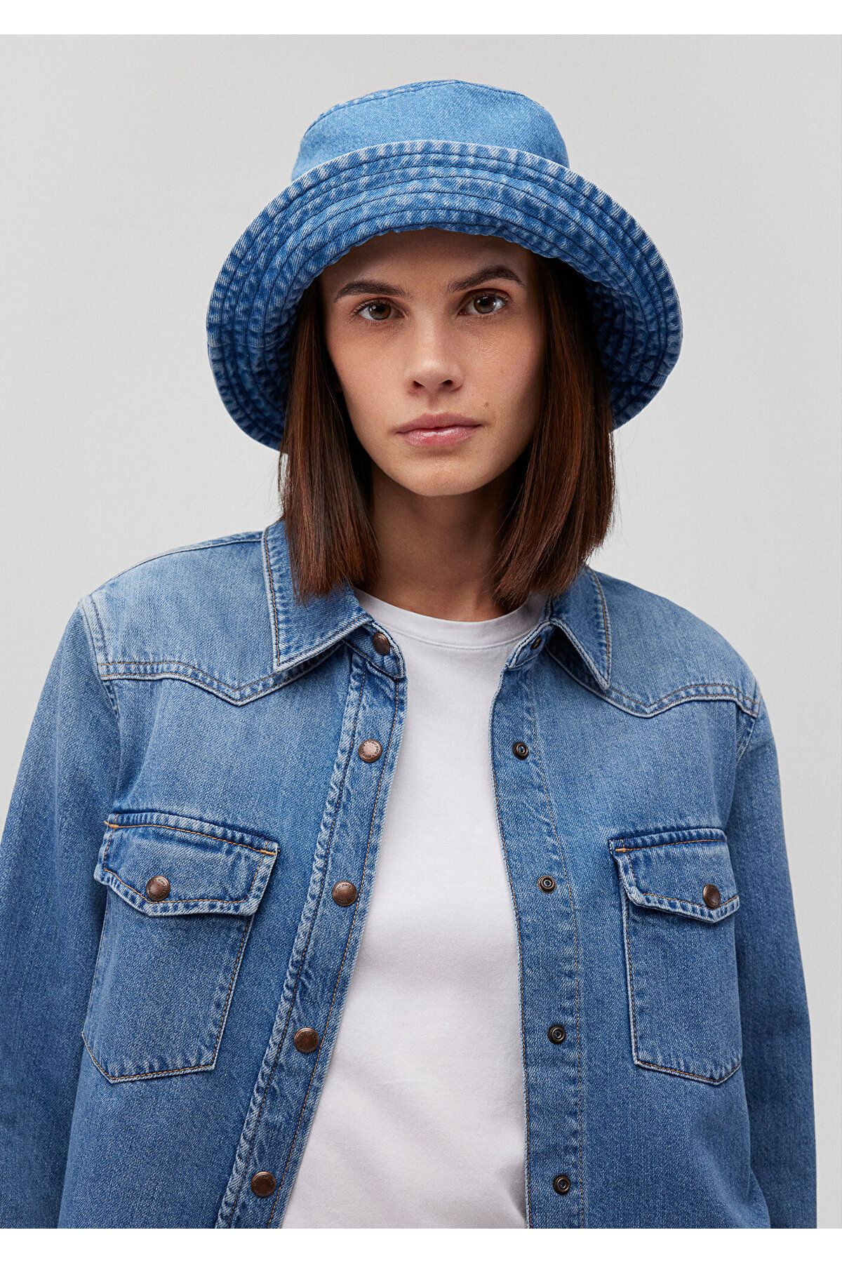 Denim Bucket Şapka 1900026-18790