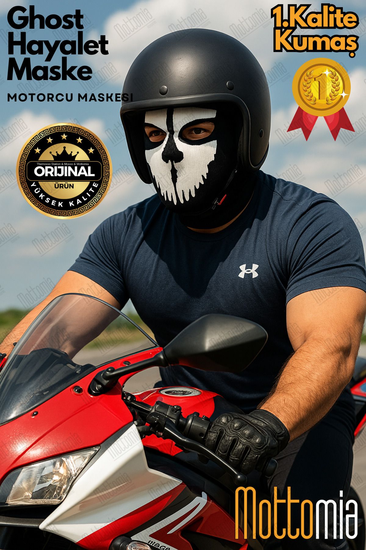 Ghost Maskesi - Call of Duty Hayalet Maske Termal Kask İçi Balaklava ve Boyunluk Motorcu/Kayakçılar
