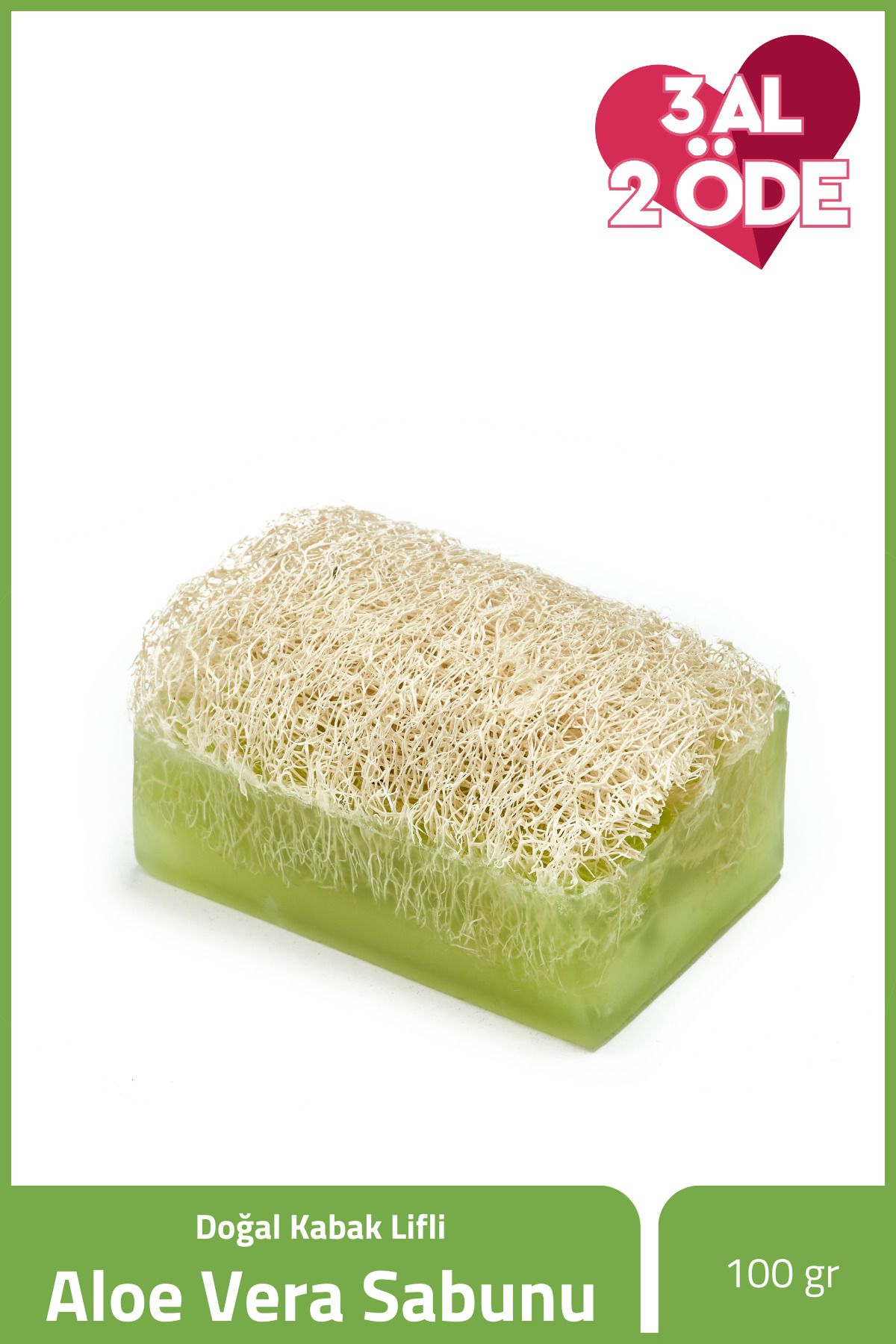 Doğal Kabak Lifli Aloe Vera Sabunu