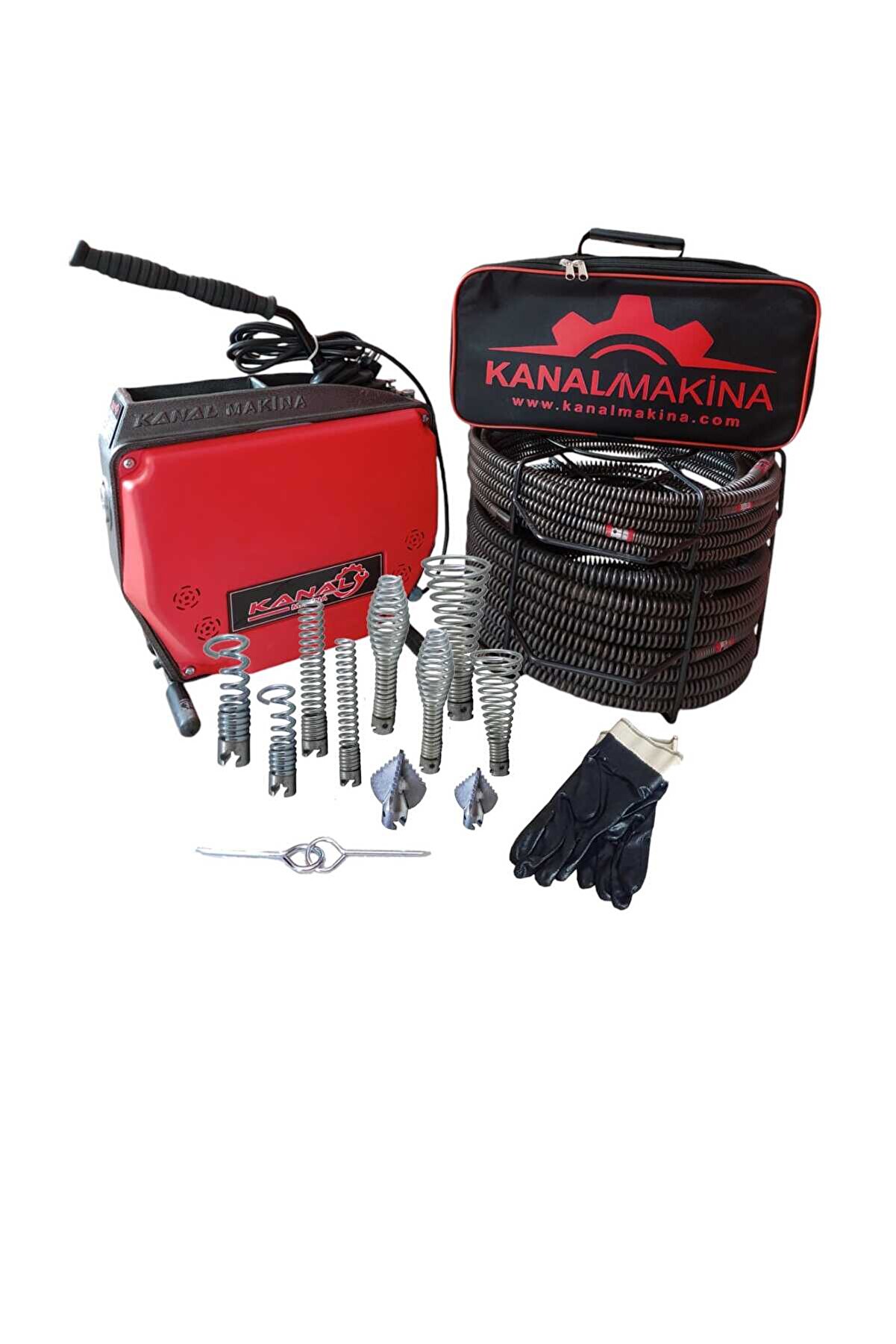 Kanal Tıkanıklık Gider Açma Makinesi Ikili Set 16-22