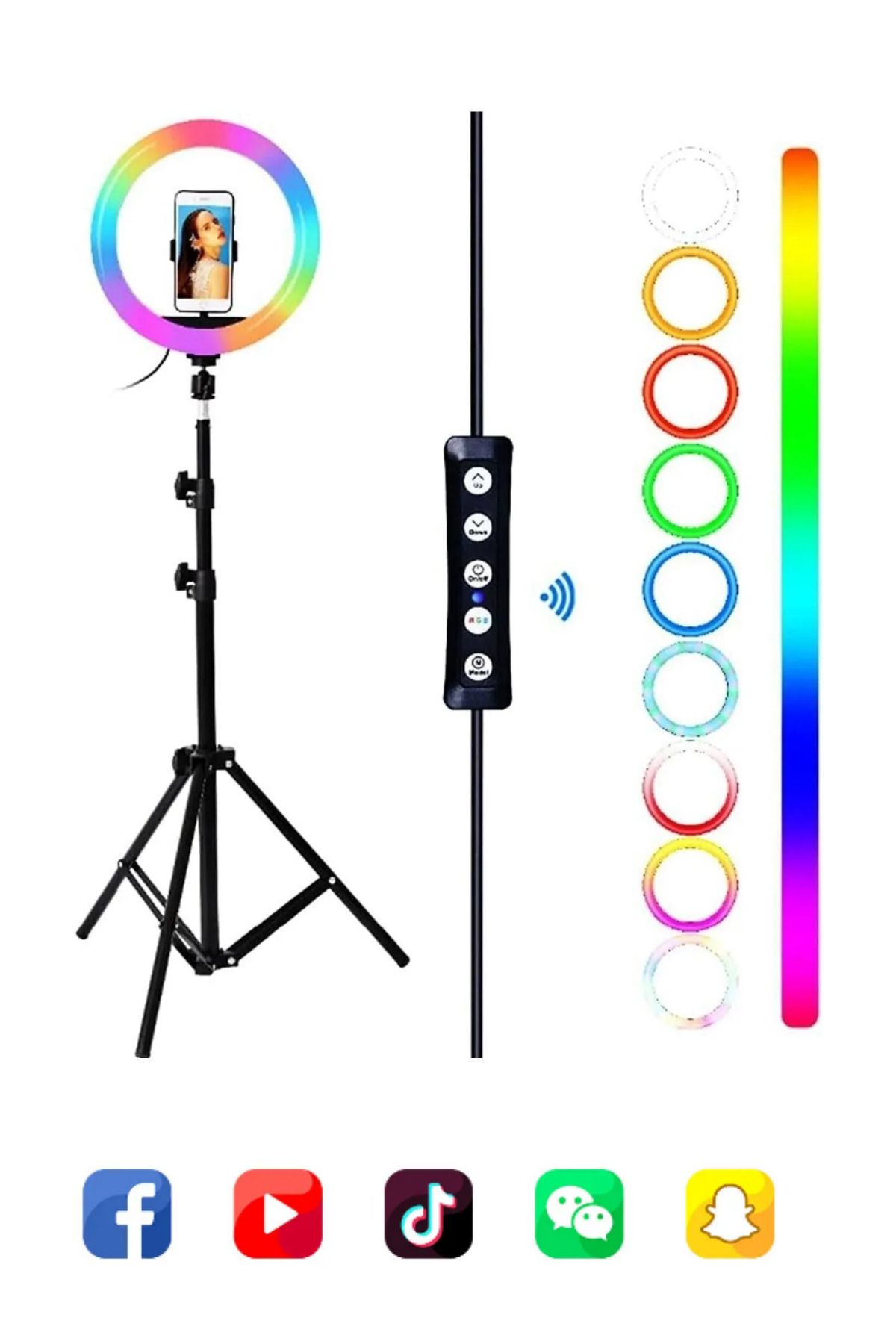 Ring Fill Light Led Işıklı Tripod 10 Inç Halka Youtuber Tiktok Makyaj Işığı Ayaklı Tripot