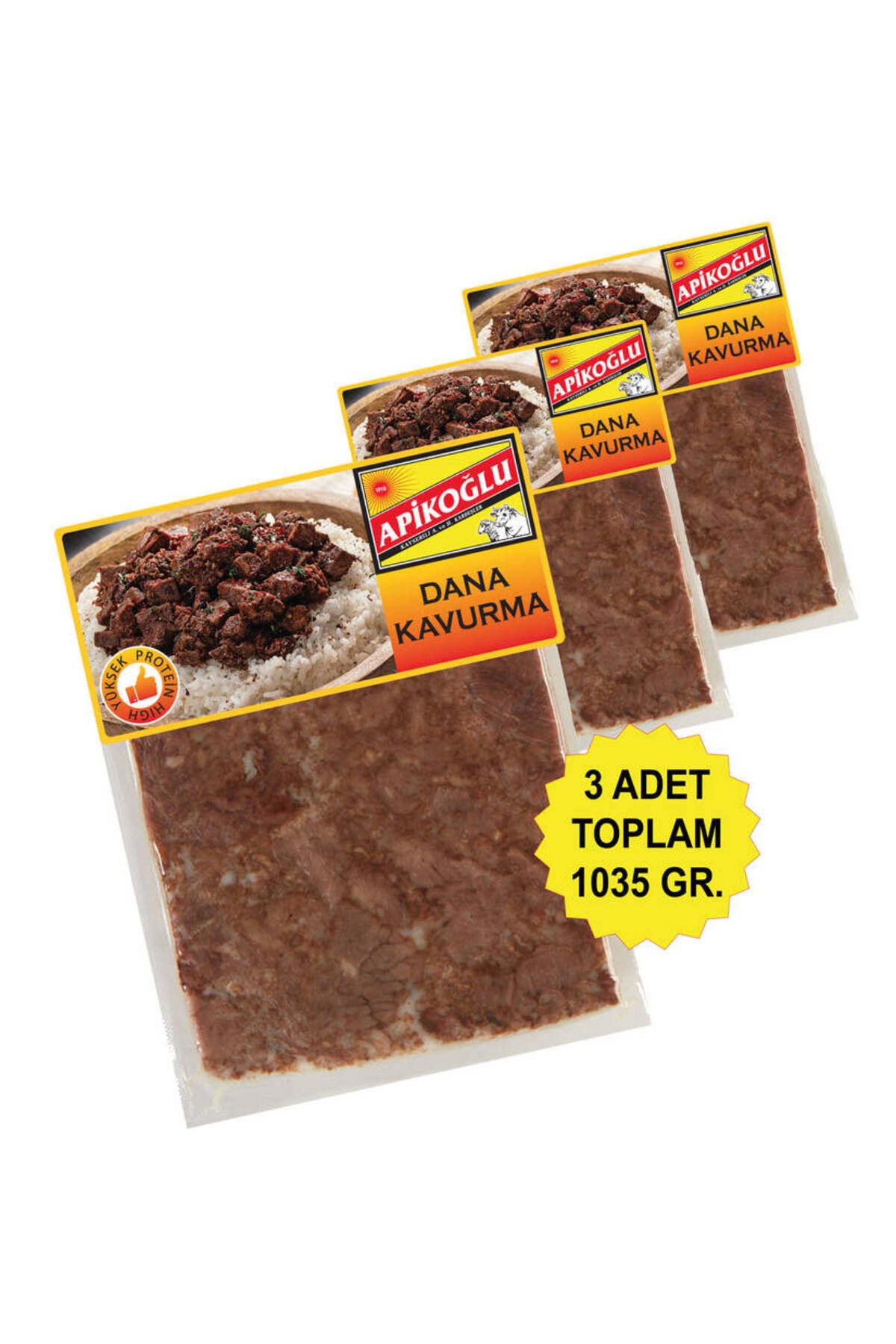Kare Dilimli Dana Kavurma Üçlü Paket