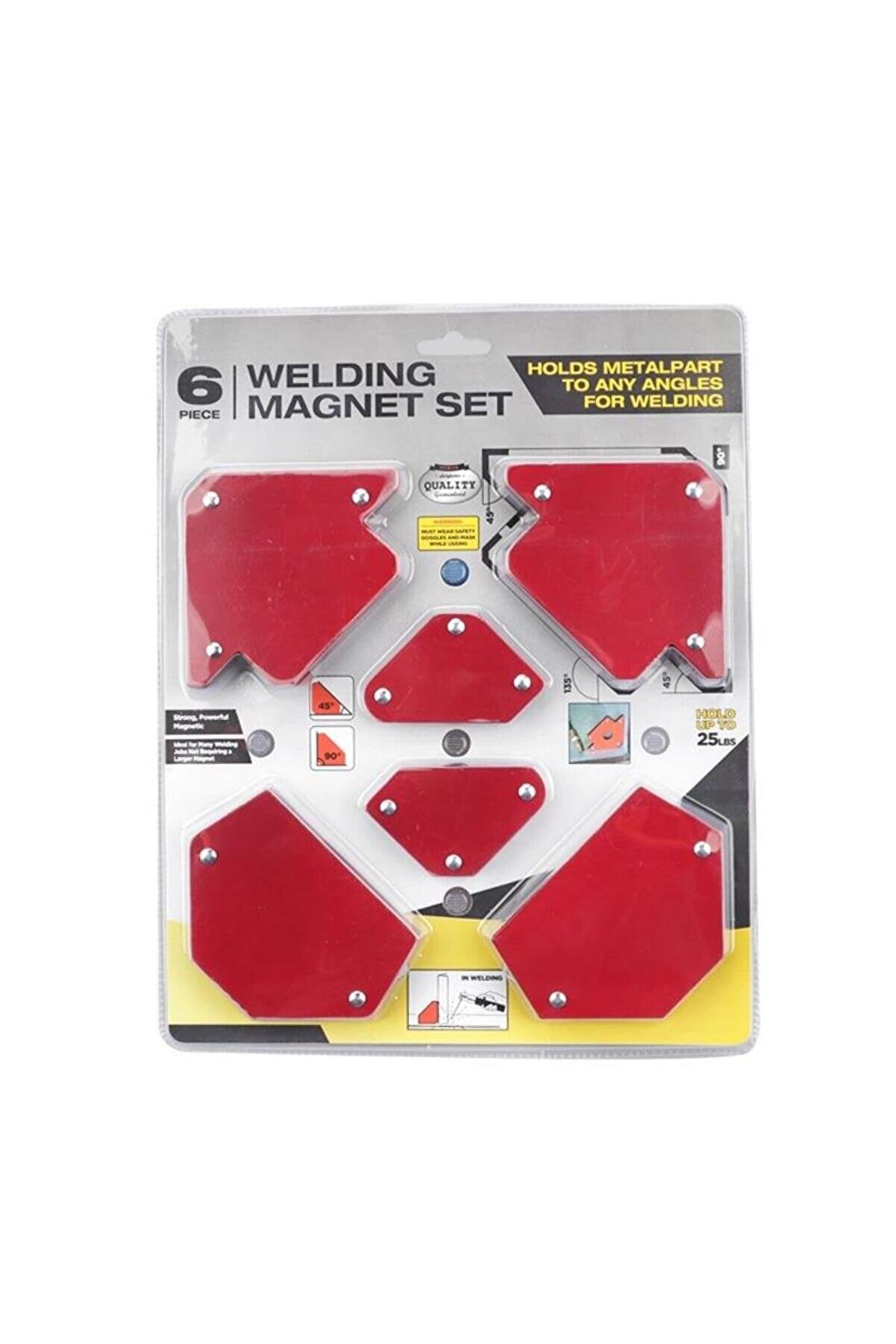 Mıknatıslı Manyetik Gönye Kaynak Tutucu 6'lı Set