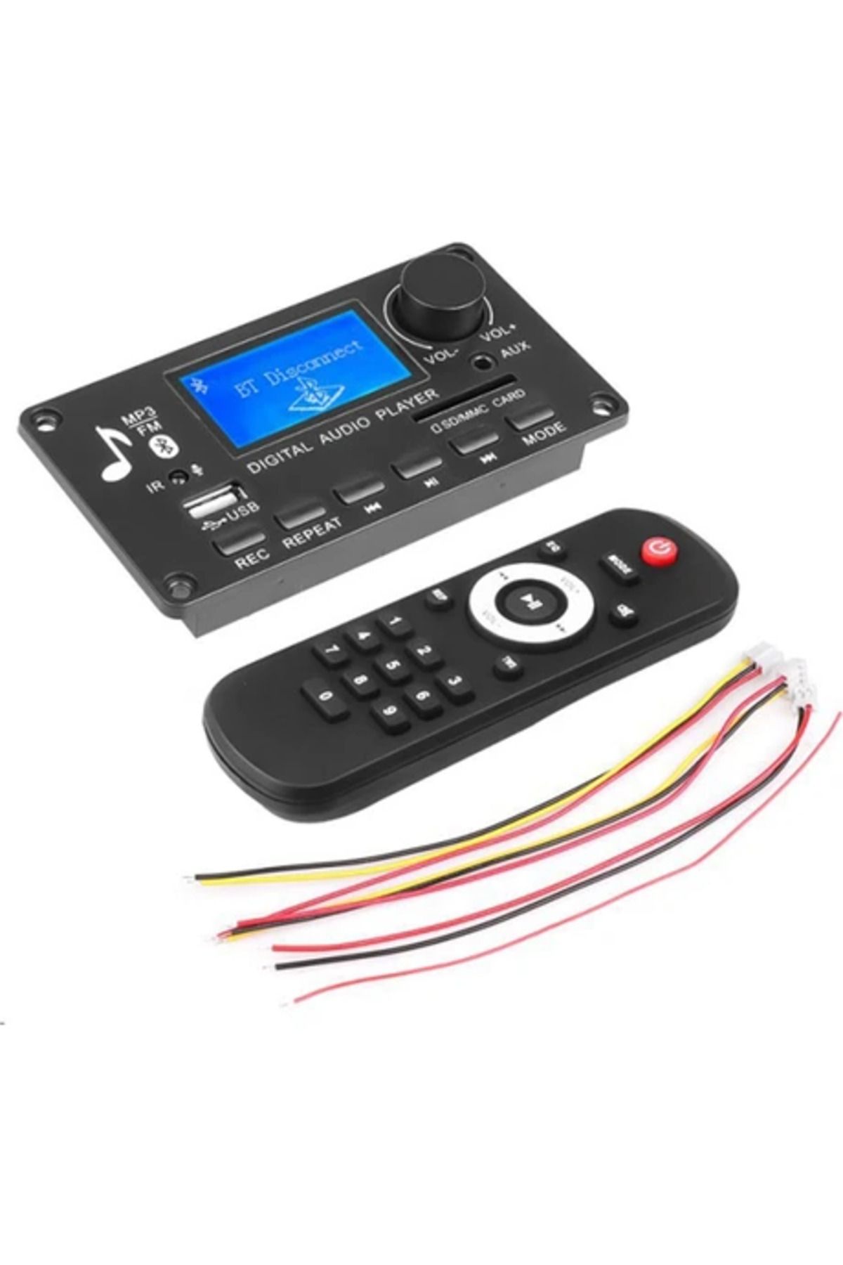 Kurulu Amplifikatör Araba Radyo Alıcısı Mp3 Çalar Bluetooth V5.0 USB Sd Modülü Mp3 Fm Aux Kayıt