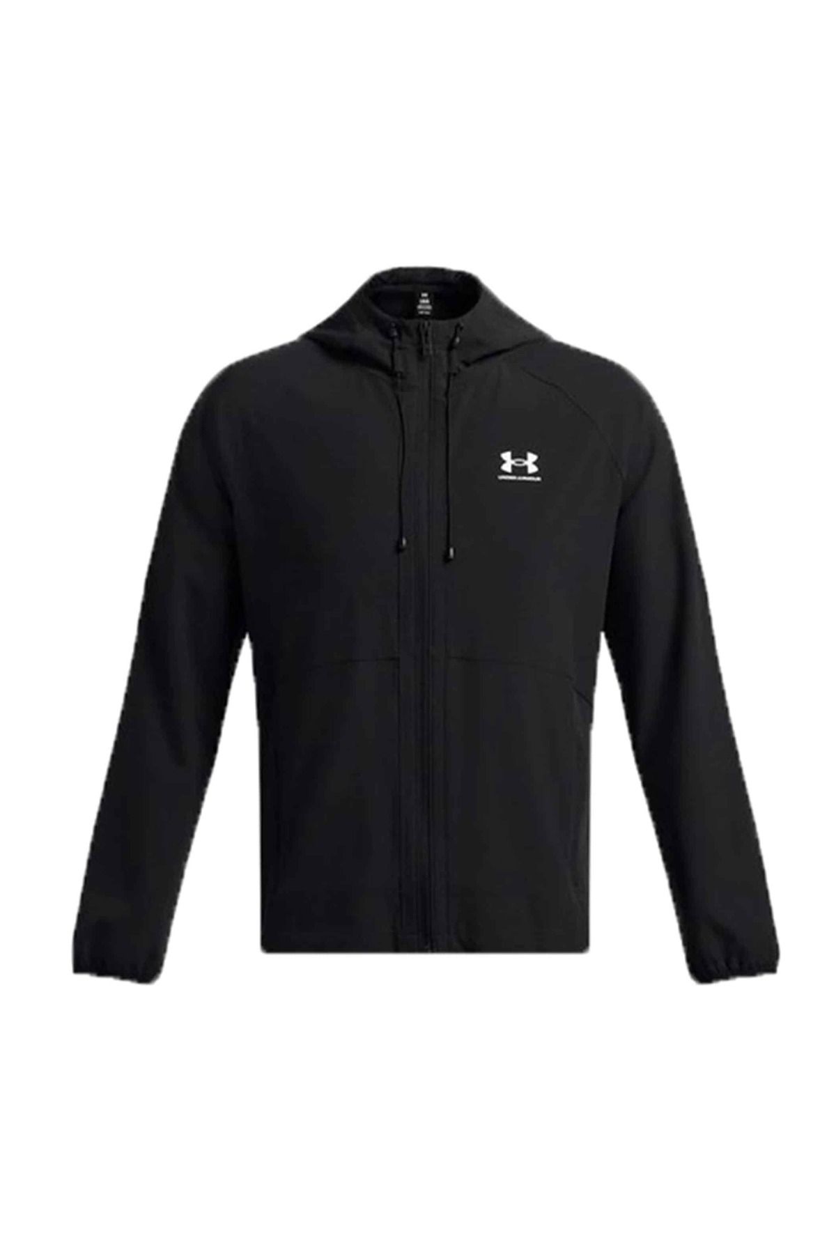 A6003001-001 Under Armour Ua Stretch Wvn Windbreakereu Erkek Yağmurluk-R&amp;uuml;zgarlık Siyah
