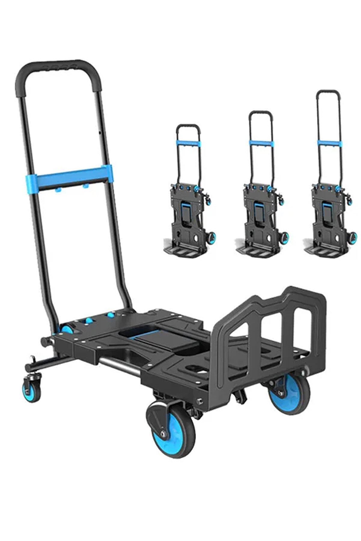 Çok Fonksiyonlu Katlanır Paket Taşıma Aracı Alışveriş Market El Arabası