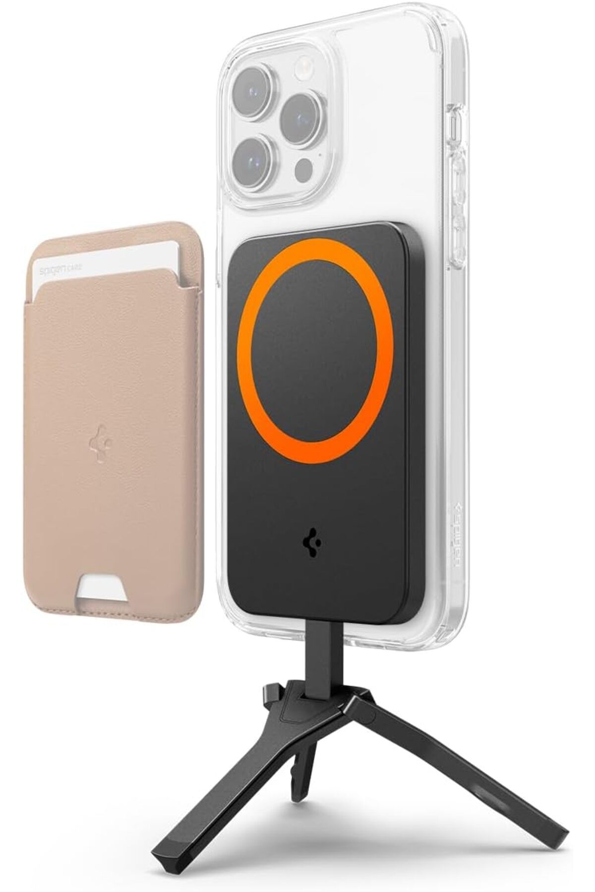 MagFit iPhone için MagSafe özellikli Tripod + Telefon Tutucu Stand Black S319 - AMP05994 TrendBaz