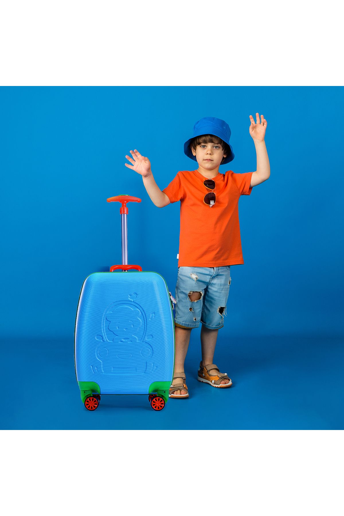 Çocuk Valizi Wx-411 Mavi
