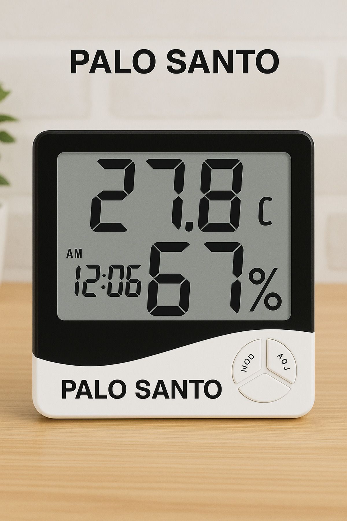 Dijital Oda Termometresi Sıcaklık Ve Nem Ölçer Masa Saati Alarm