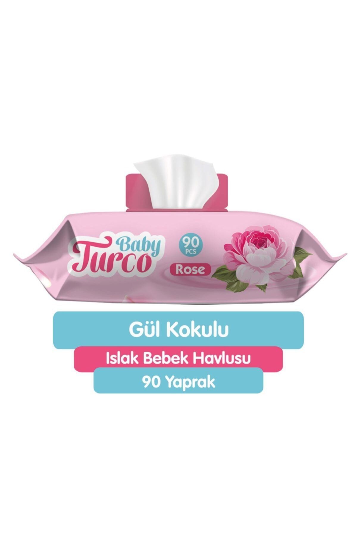 Gül Kokulu Islak Bebek Havlusu 12x90 Adet