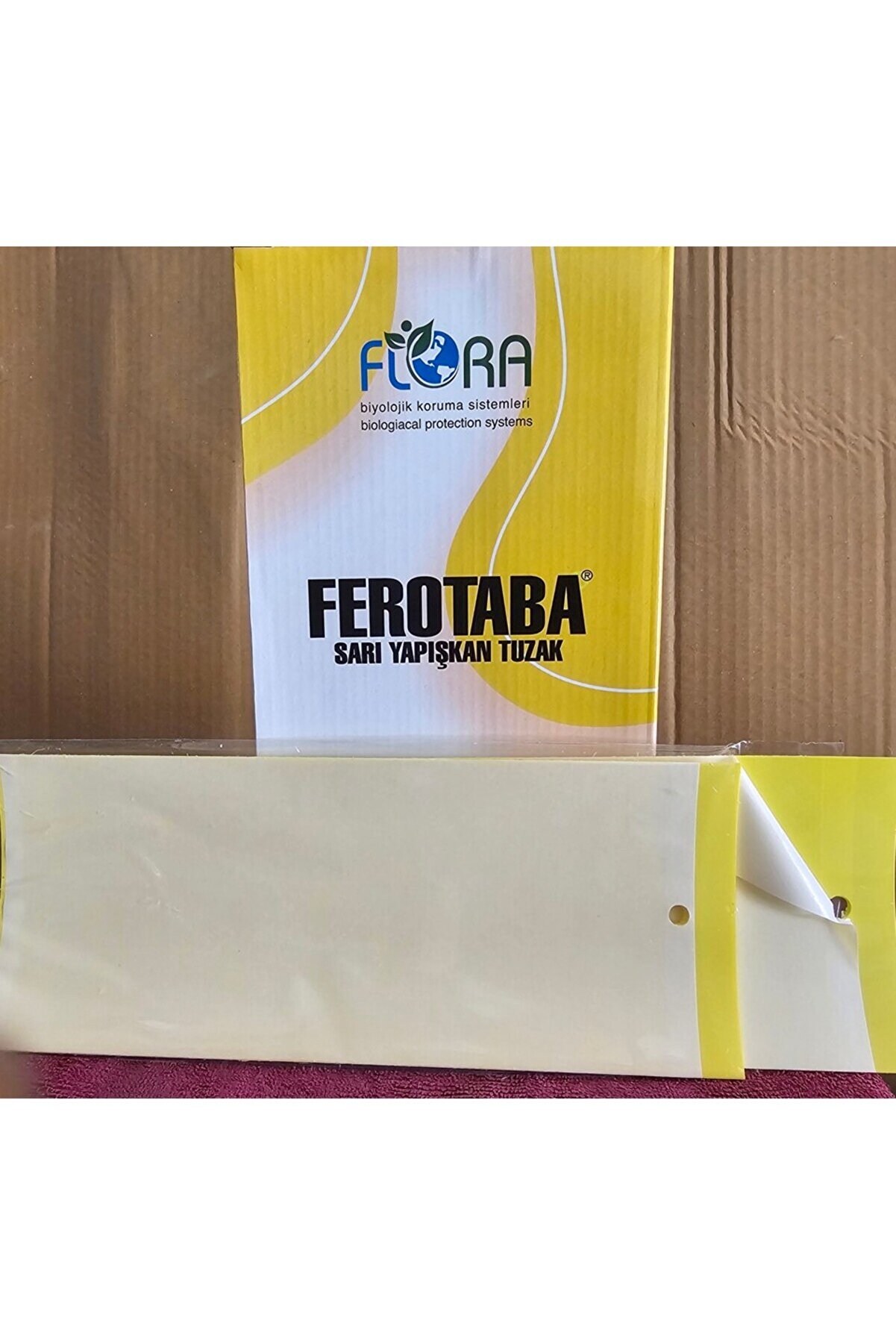 Sarı Yapışkan Tuzak Çift Taraflı Sinek-Kelebek ve Tuta Tuzağı 10 Cm X 25 Cm 10 Adet