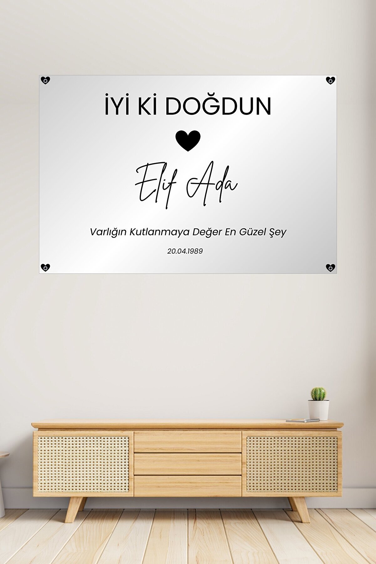 Kişiye Özel Doğum Günü Happy Birthday Duvar Afişi Branda 70x100