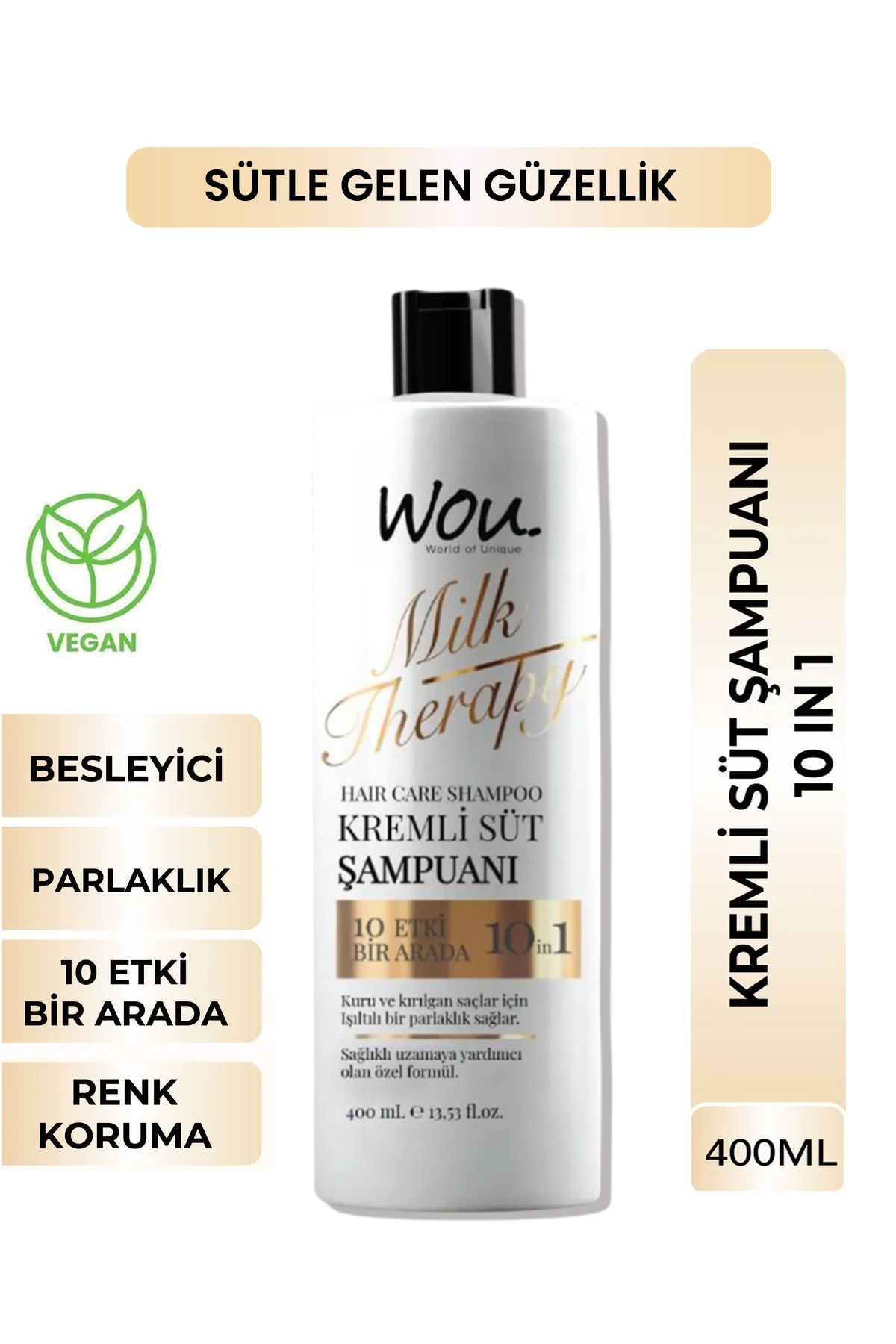 Milk Therapy Şampuan 400 Ml- Süt Proteinli, Kremli, Besleyici 10 Etki Bir Arada