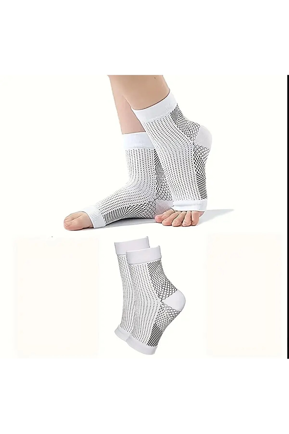 SHENZHEN 2 adet Nöropati Çorabı, Bileklik Çorap Sıkıştırma Çorabı Bilek için BEDEN: L/XL