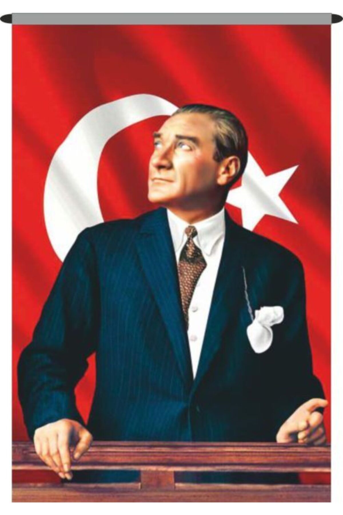 Atatürk Görselli Bayrak 100x150 Cm