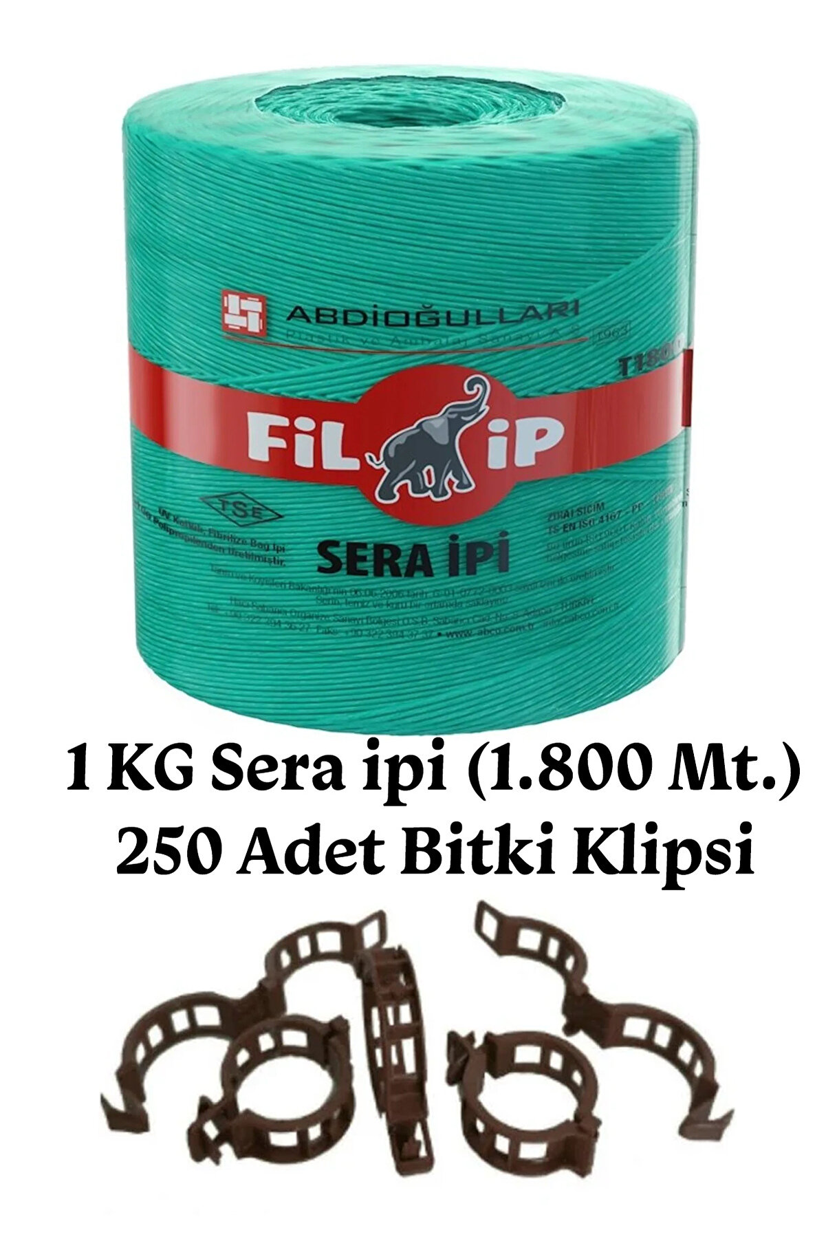 Bitki Bağlama Ipi Ve 250 Adet Bitki Klips - Uv Dayanıklı Sera Ipi